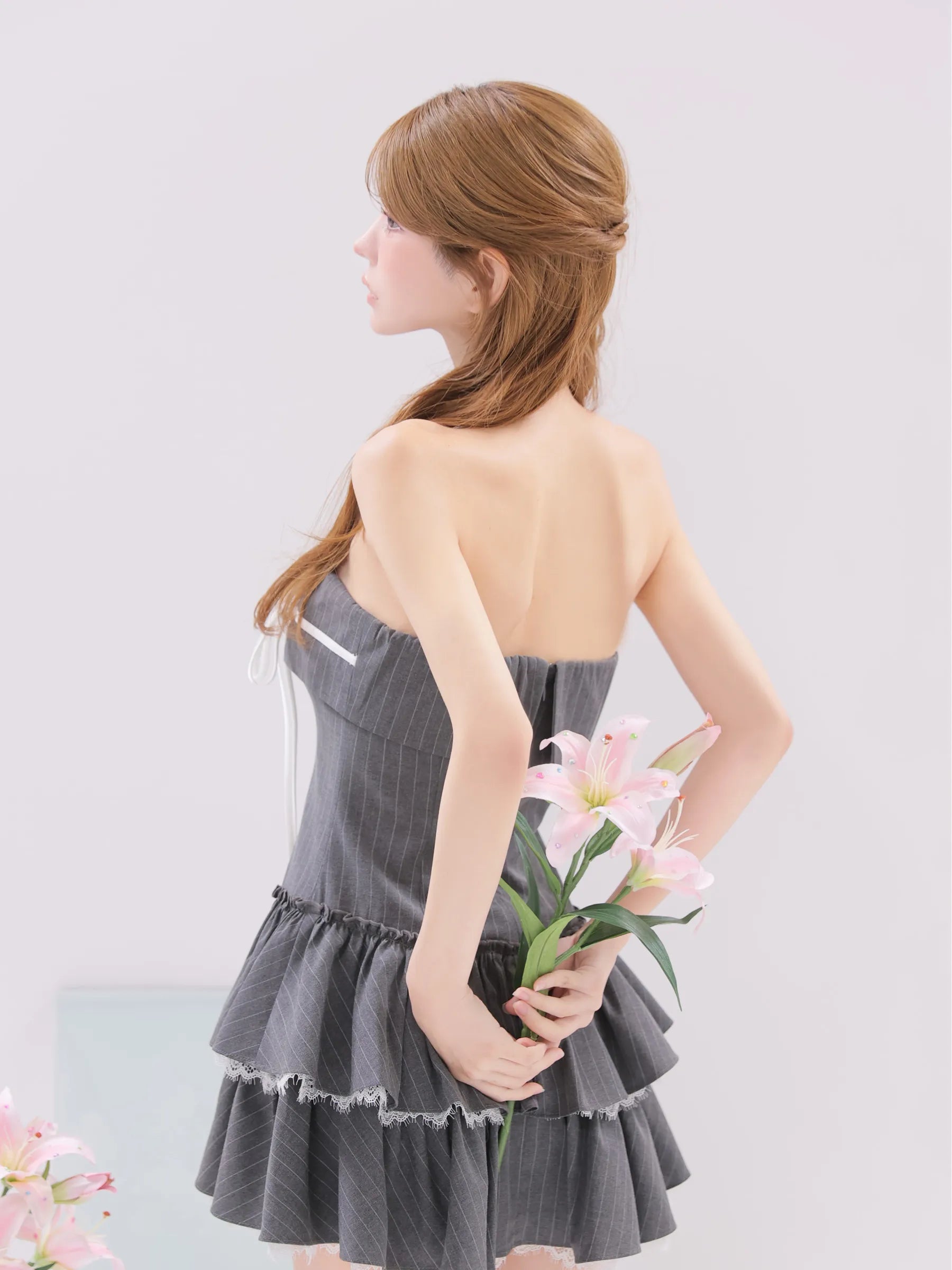 Sweet Edge Stripe Dress(anier4091)