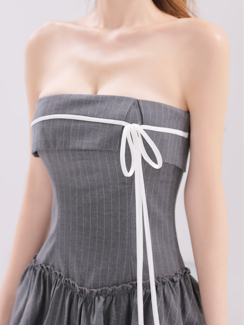 予約商品【7月下旬頃入荷予定】Sweet Edge Stripe Dress(anier4091)
