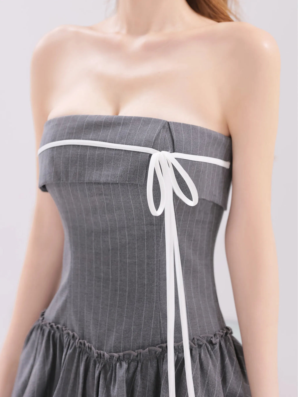 Sweet Edge Stripe Dress(anier4091)