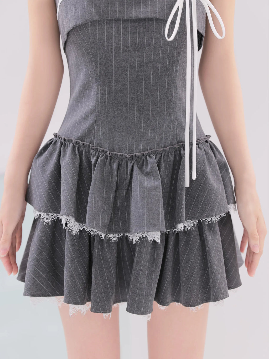 Sweet Edge Stripe Dress(anier4091)