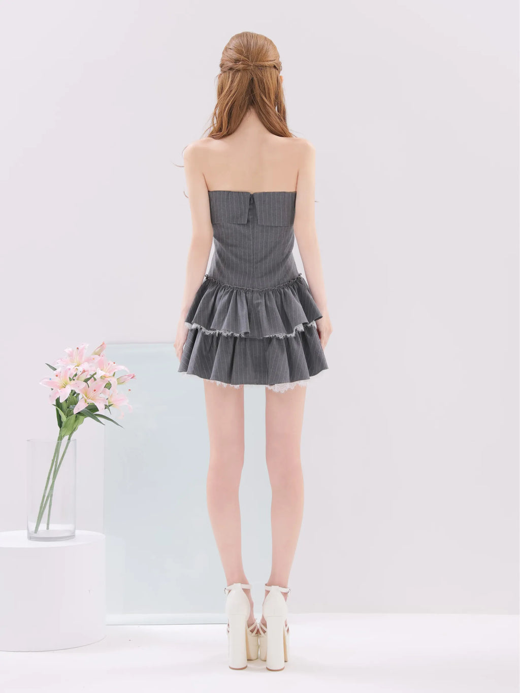Sweet Edge Stripe Dress(anier4091)