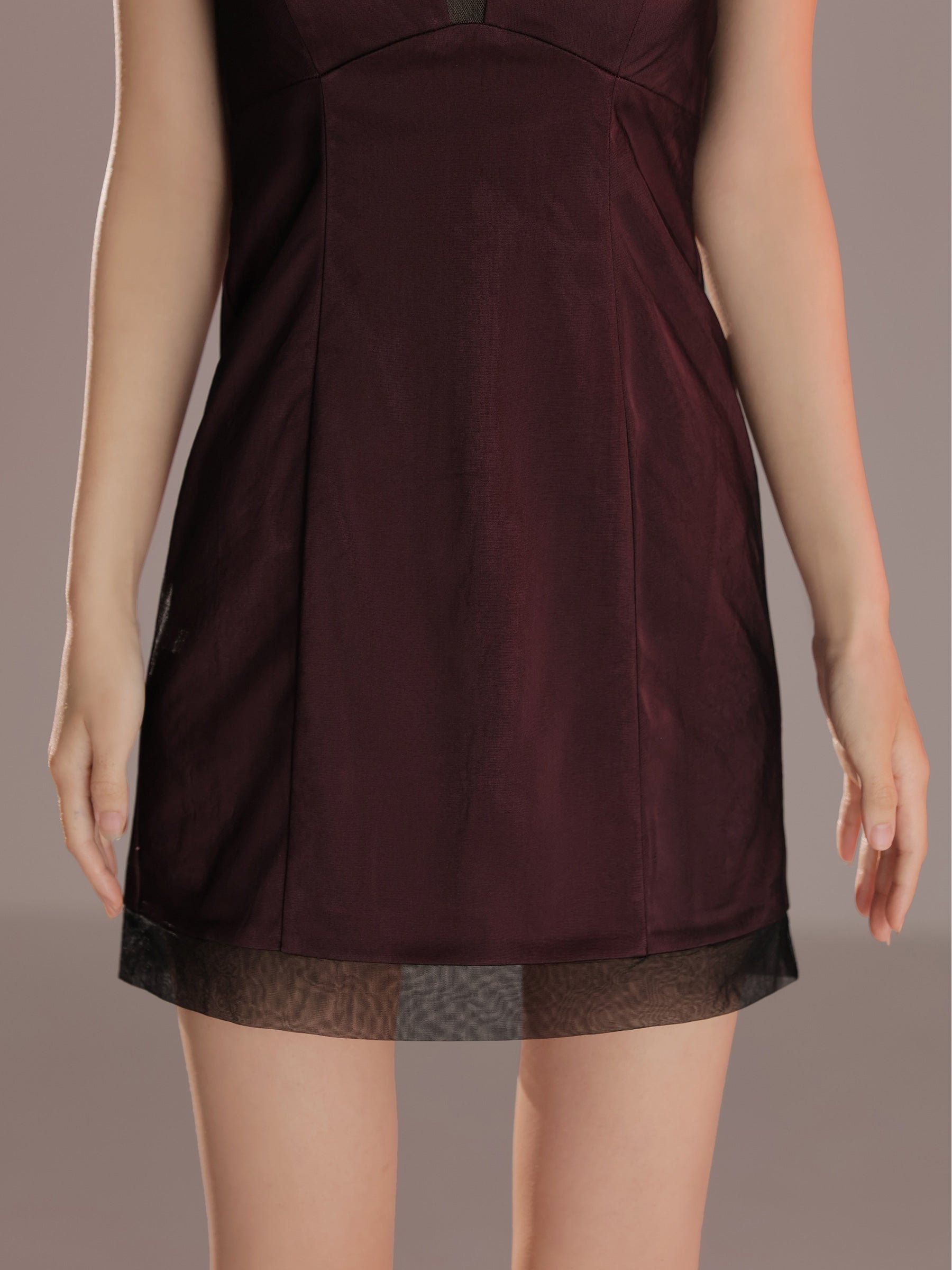 ★予約商品★【7月中旬頃入荷予定】【XSサイズあり】Sheer Overlay Mini Dress(anier4093)
