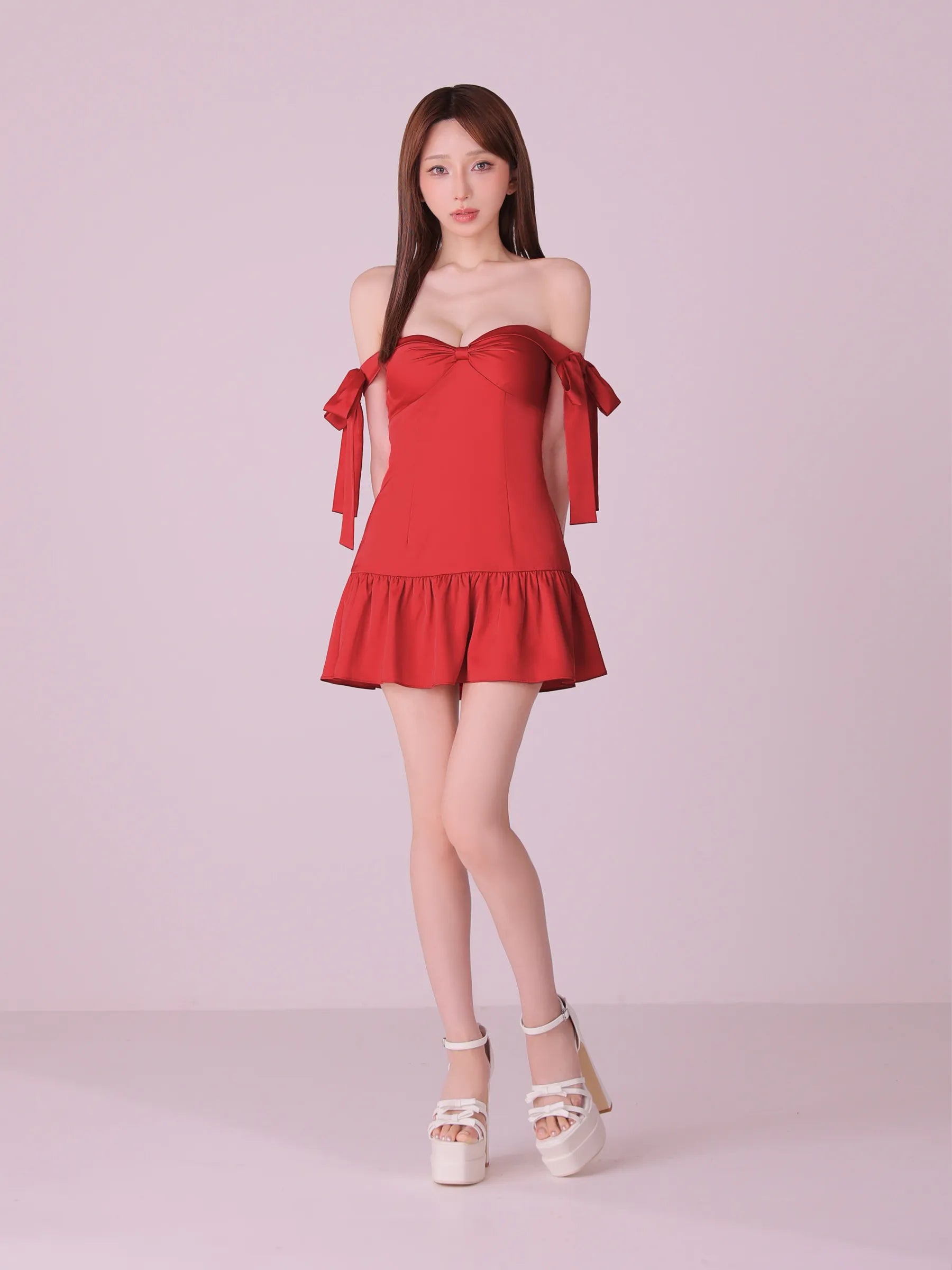 【予約】Allure Ribbon Dress(anier4097)