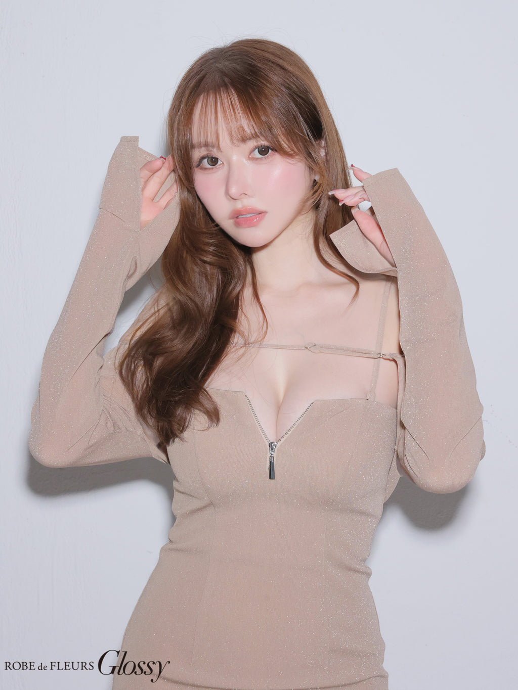 ★予約商品★【8月下旬頃入荷予定】【XSサイズあり】ラメニットボレロセットタイトミニキャバドレス (GL4143)