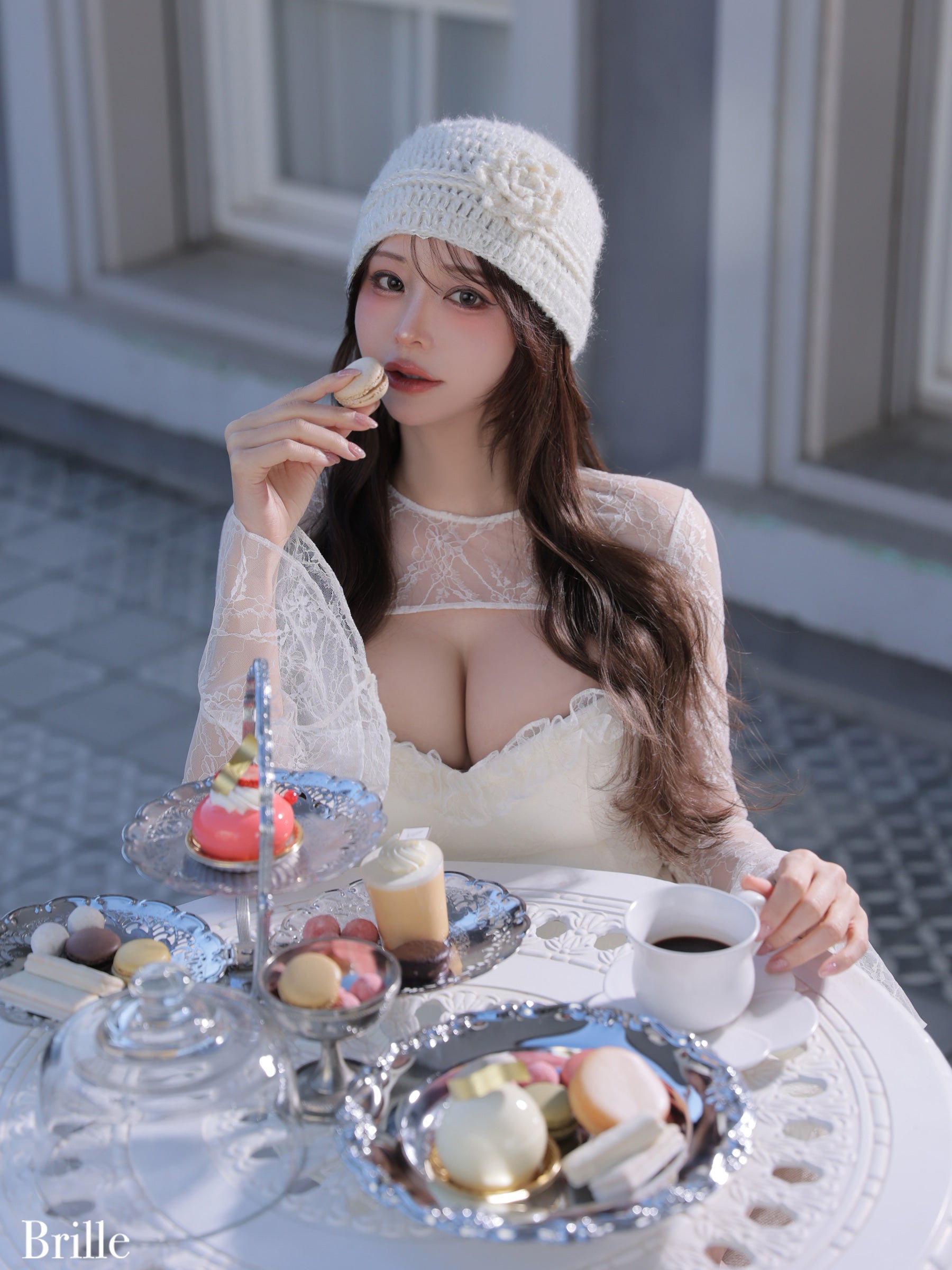 ★予約商品★【8月中旬頃入荷予定】【XS～Lサイズあり】Pétale de brille mini dress (brille4161)