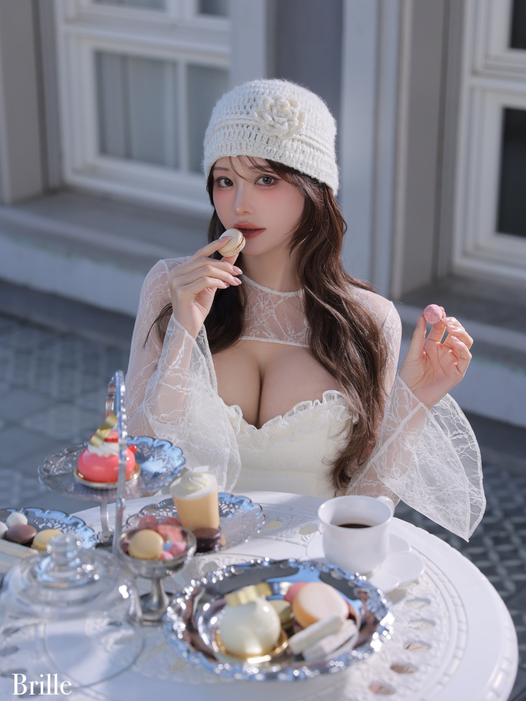 ★予約商品★【8月中旬頃入荷予定】【XS～Lサイズあり】Pétale de brille mini dress (brille4161)