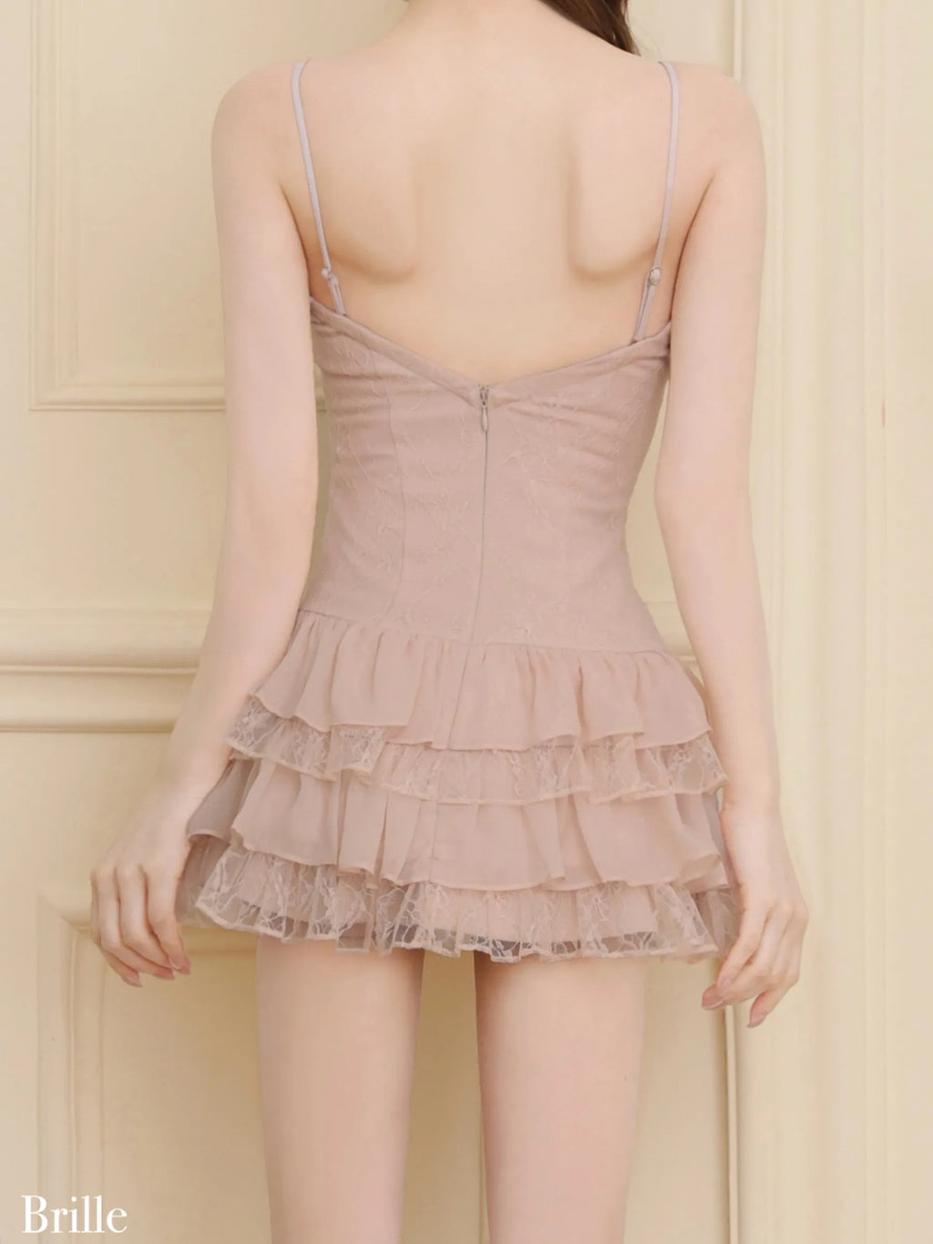 【予約】Pétale de brille mini dress (brille4161)