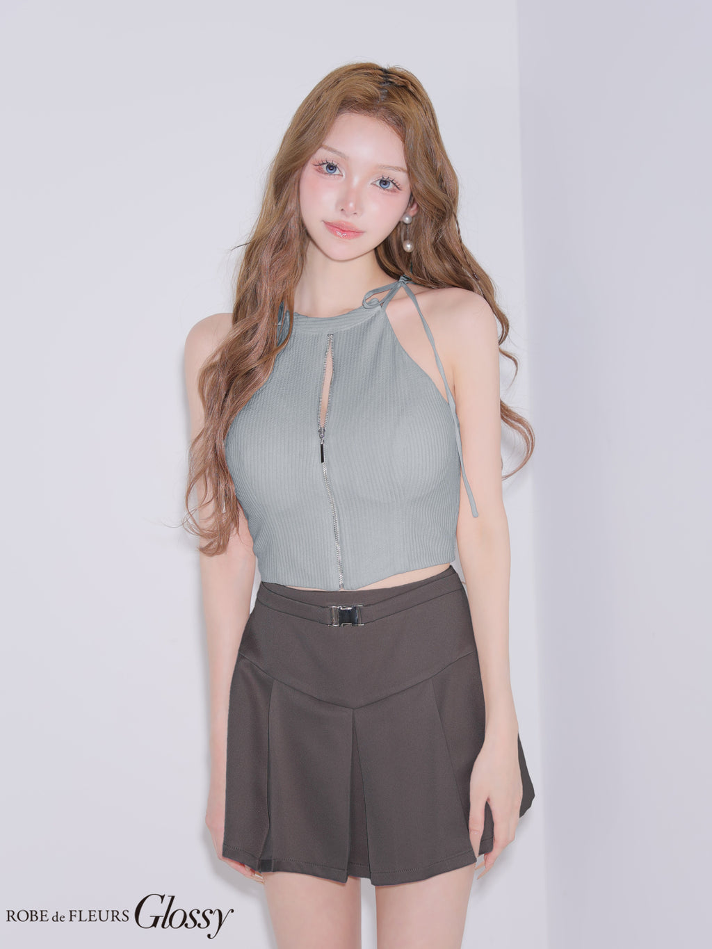 ★一部予約商品★【9月中旬頃入荷予定】【XSサイズあり】 バイカラーアメスリセットアップミニキャバドレス(GL4173)