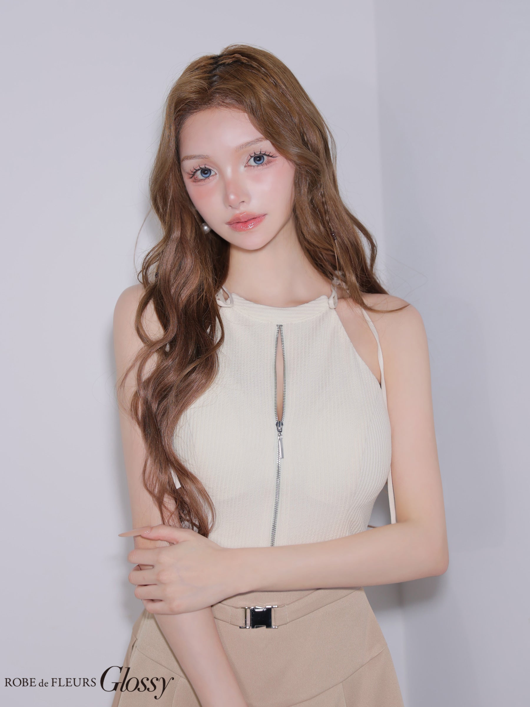 ★一部予約商品★【9月中旬頃入荷予定】【XSサイズあり】 バイカラーアメスリセットアップミニキャバドレス(GL4173)