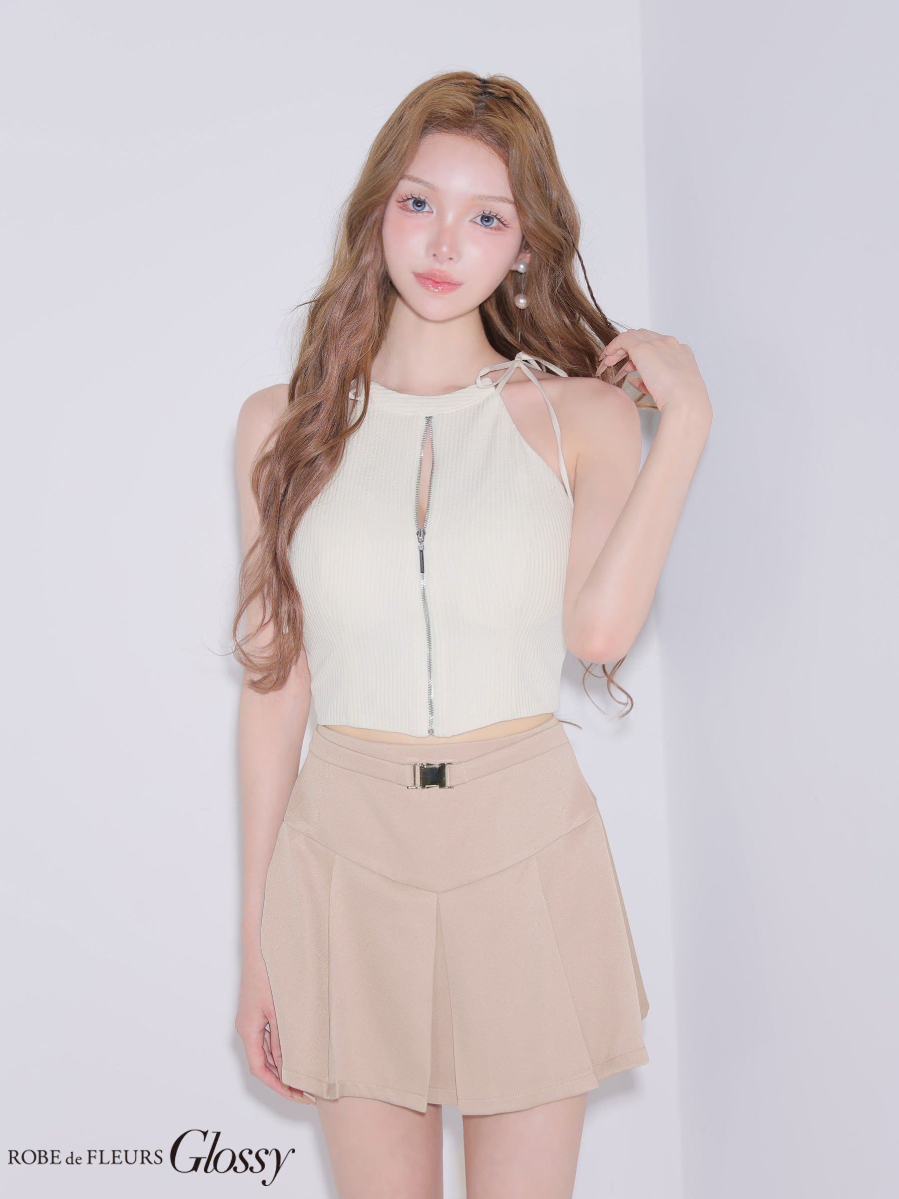 ★一部予約商品★【9月中旬頃入荷予定】【XSサイズあり】 バイカラーアメスリセットアップミニキャバドレス(GL4173)