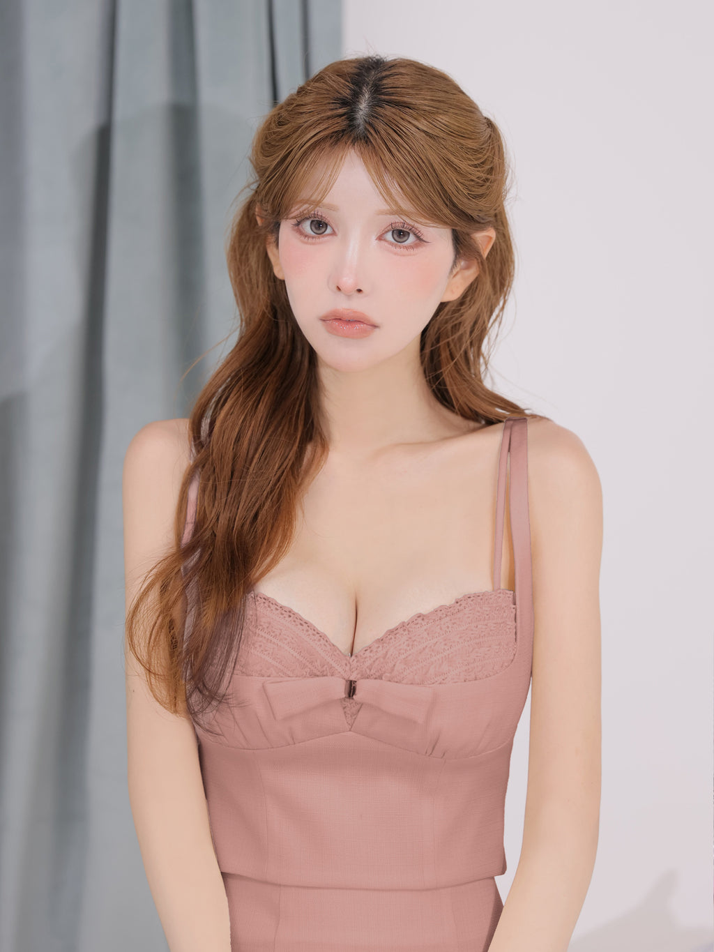 予約商品【7月下旬頃入荷予定】リボンセットアップフレアミニキャバドレス (fm4198)