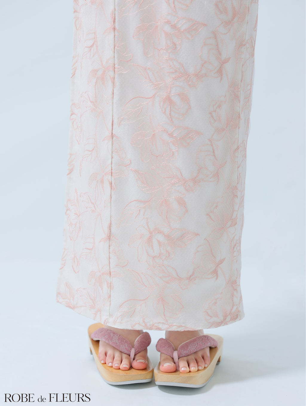 【浴衣】ROBE de FLEURS Sheer floral embroidered lace yukata　(fm4220)