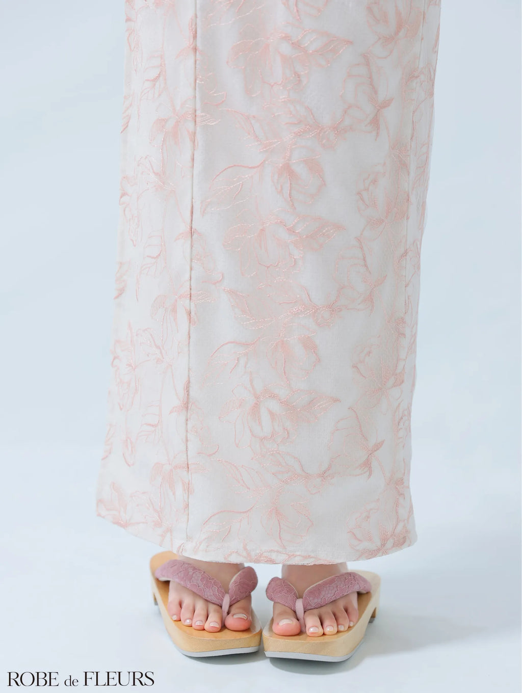 【浴衣】ROBE de FLEURS Sheer floral embroidered lace yukata　(fm4220)