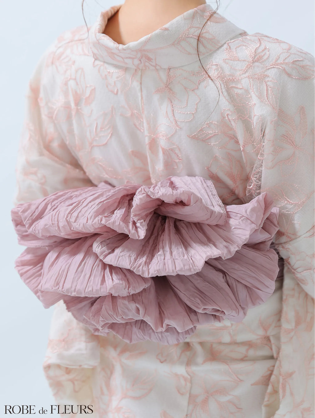 【浴衣】ROBE de FLEURS Sheer floral embroidered lace yukata　(fm4220)