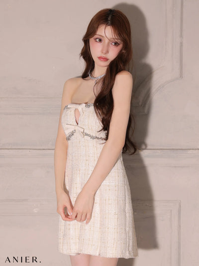 Sparkling Ribbon Bear Dress Santa (anier4227)