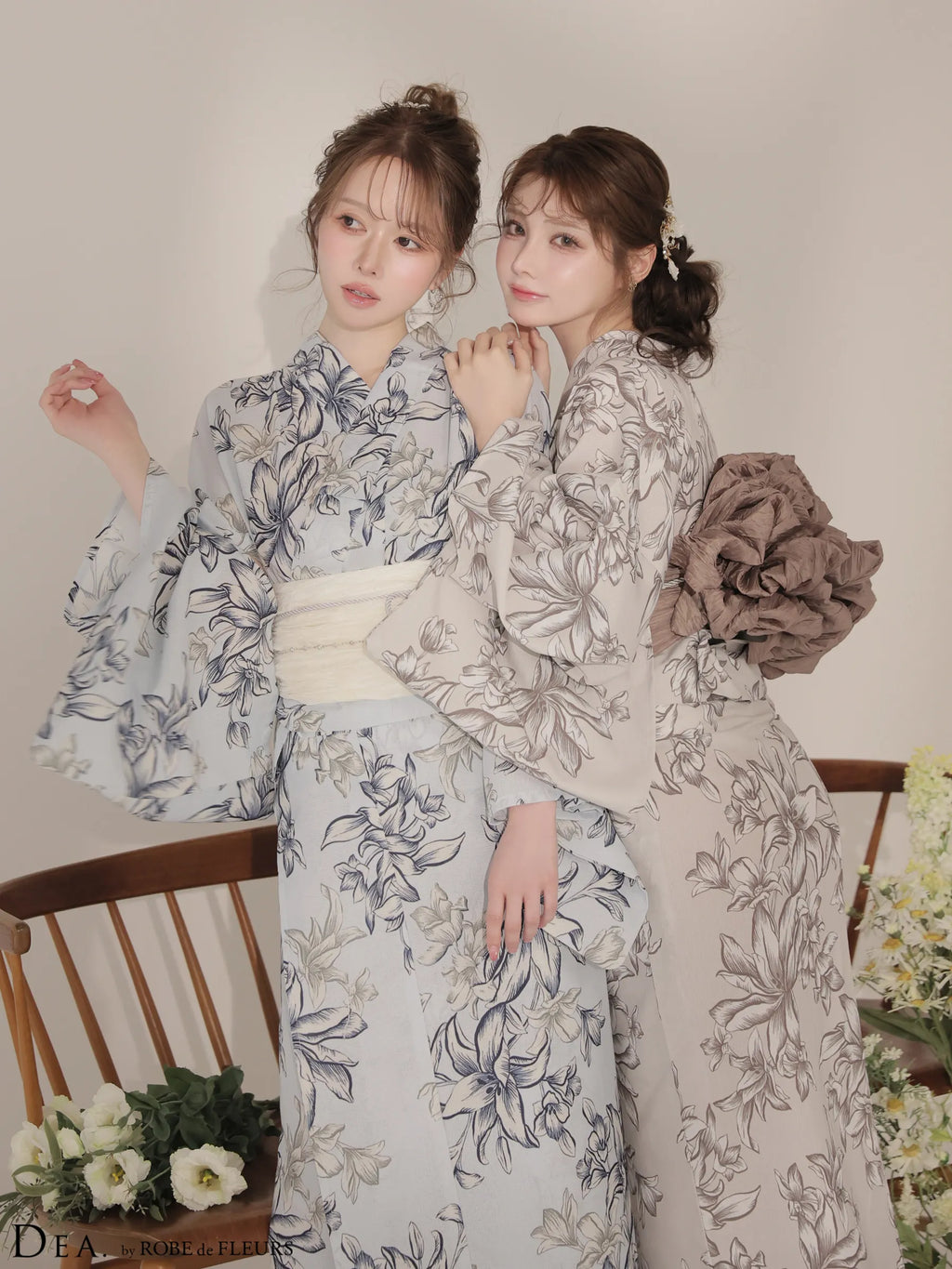 【浴衣】DEA. by ROBE de FLEURS Classical Floral Yukata(DE4237)