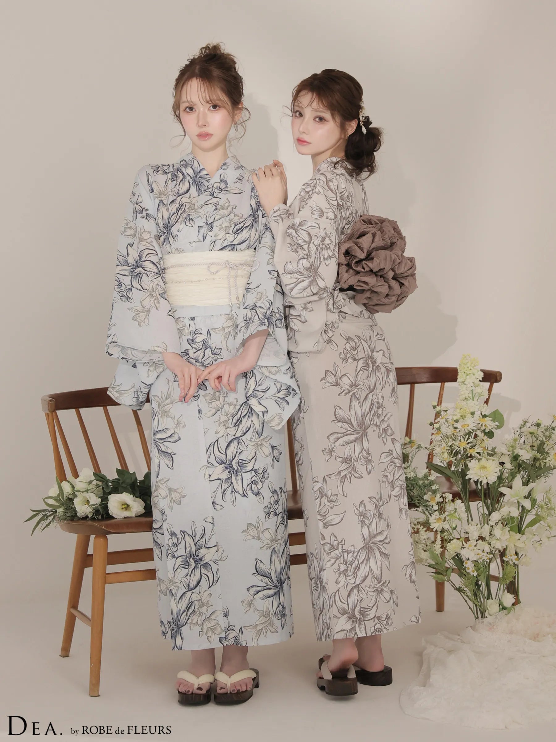 【浴衣】DEA. by ROBE de FLEURS Classical Floral Yukata(DE4237)
