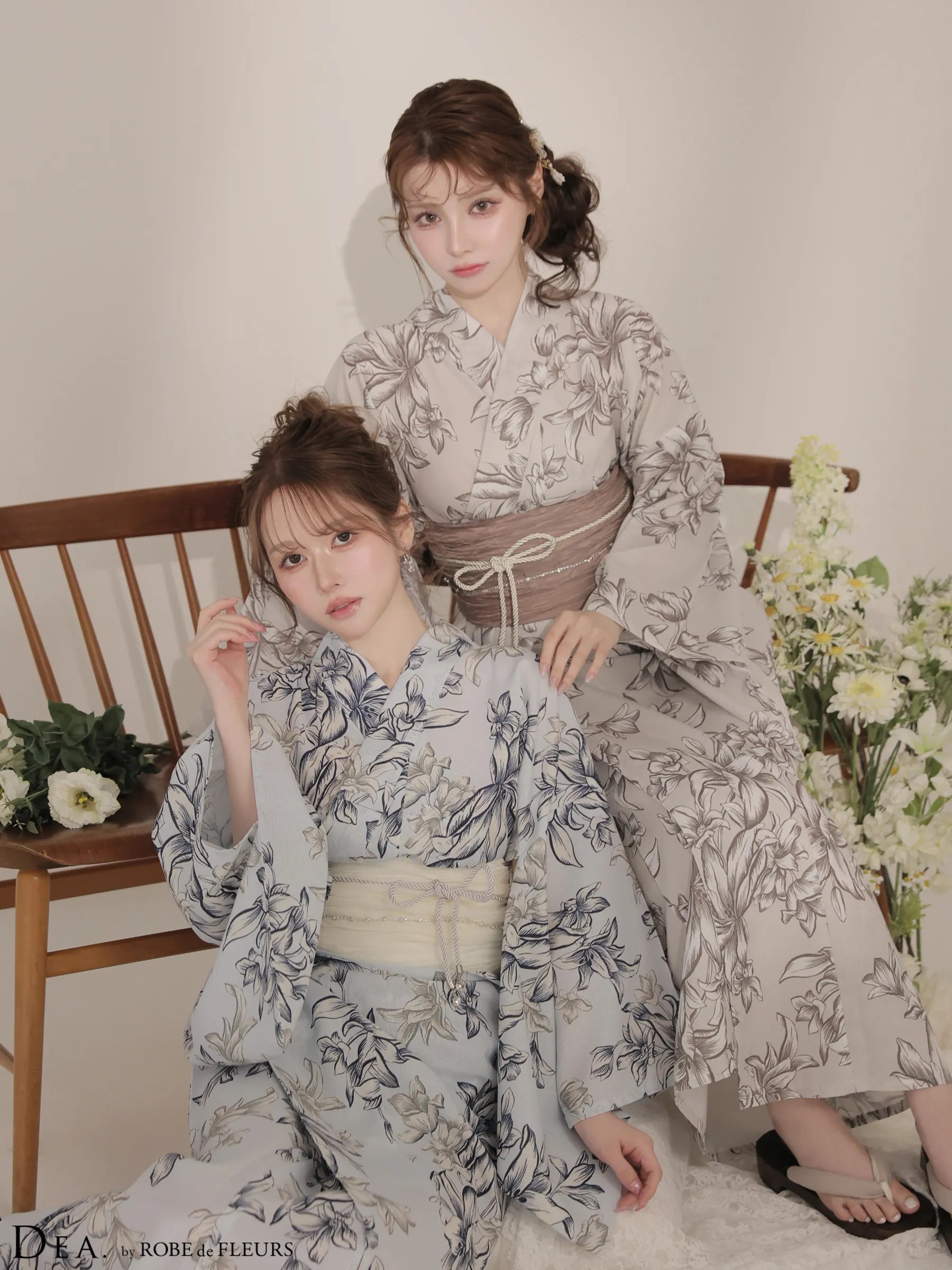 【浴衣】DEA. by ROBE de FLEURS Classical Floral Yukata(DE4237)