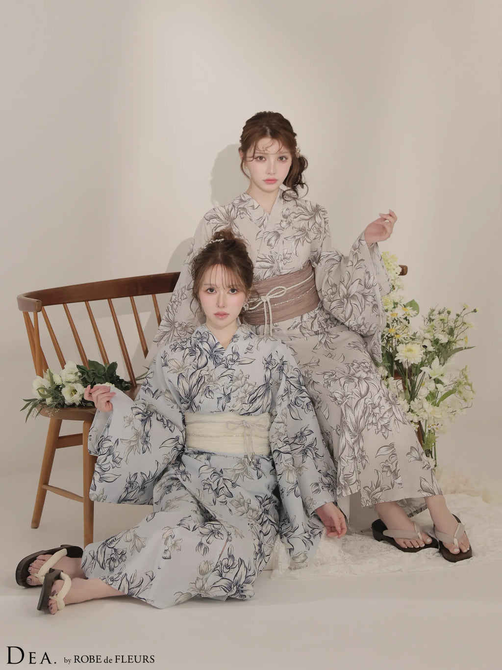 【浴衣】DEA. by ROBE de FLEURS Classical Floral Yukata(DE4237)