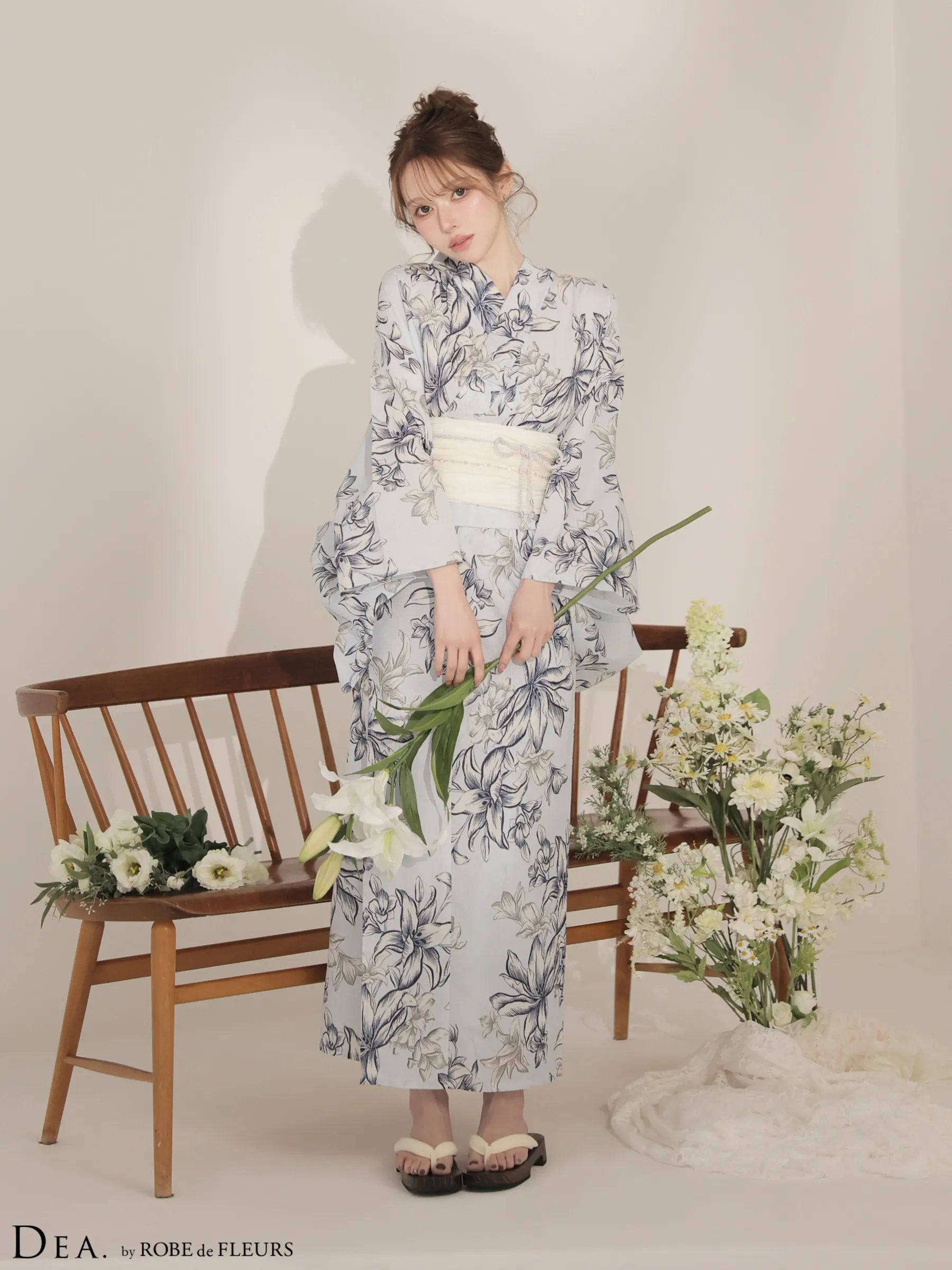 【浴衣】DEA. by ROBE de FLEURS Classical Floral Yukata(DE4237)