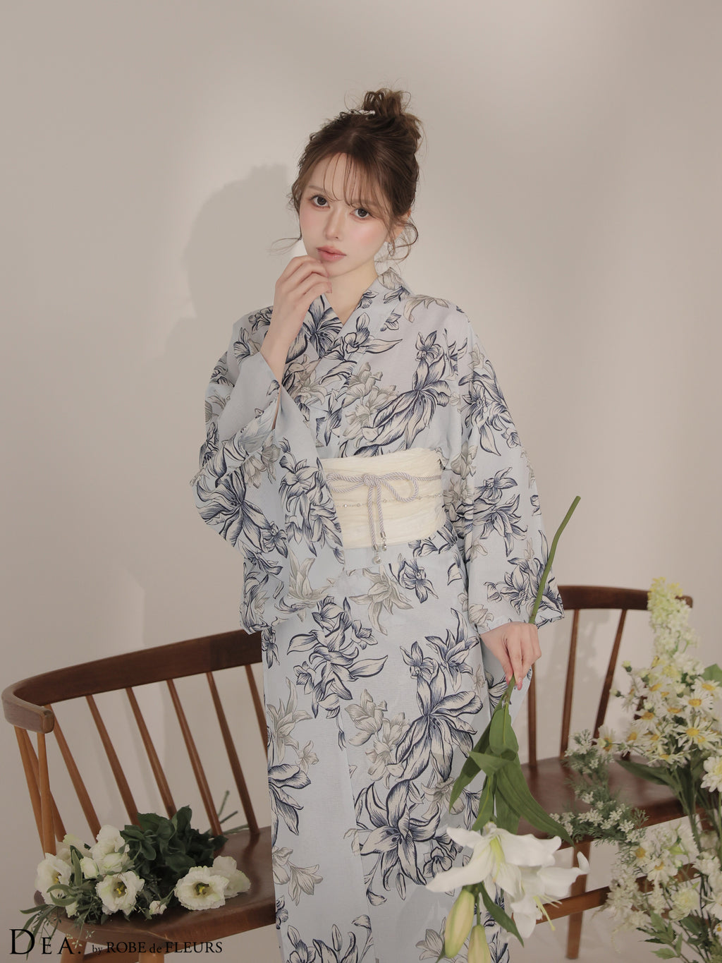 【浴衣】DEA. by ROBE de FLEURS Classical Floral Yukata(DE4237)