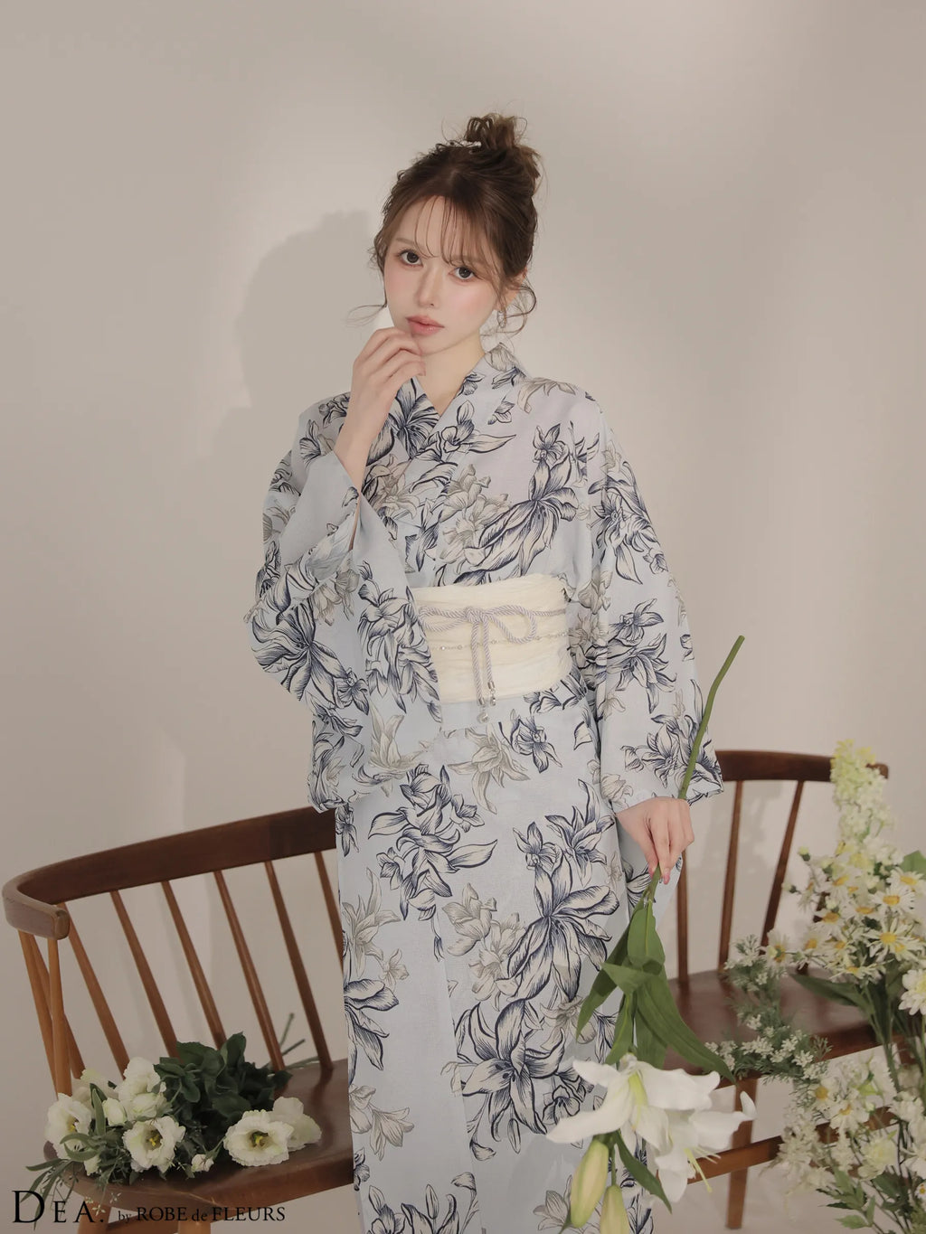 【浴衣】DEA. by ROBE de FLEURS Classical Floral Yukata(DE4237)