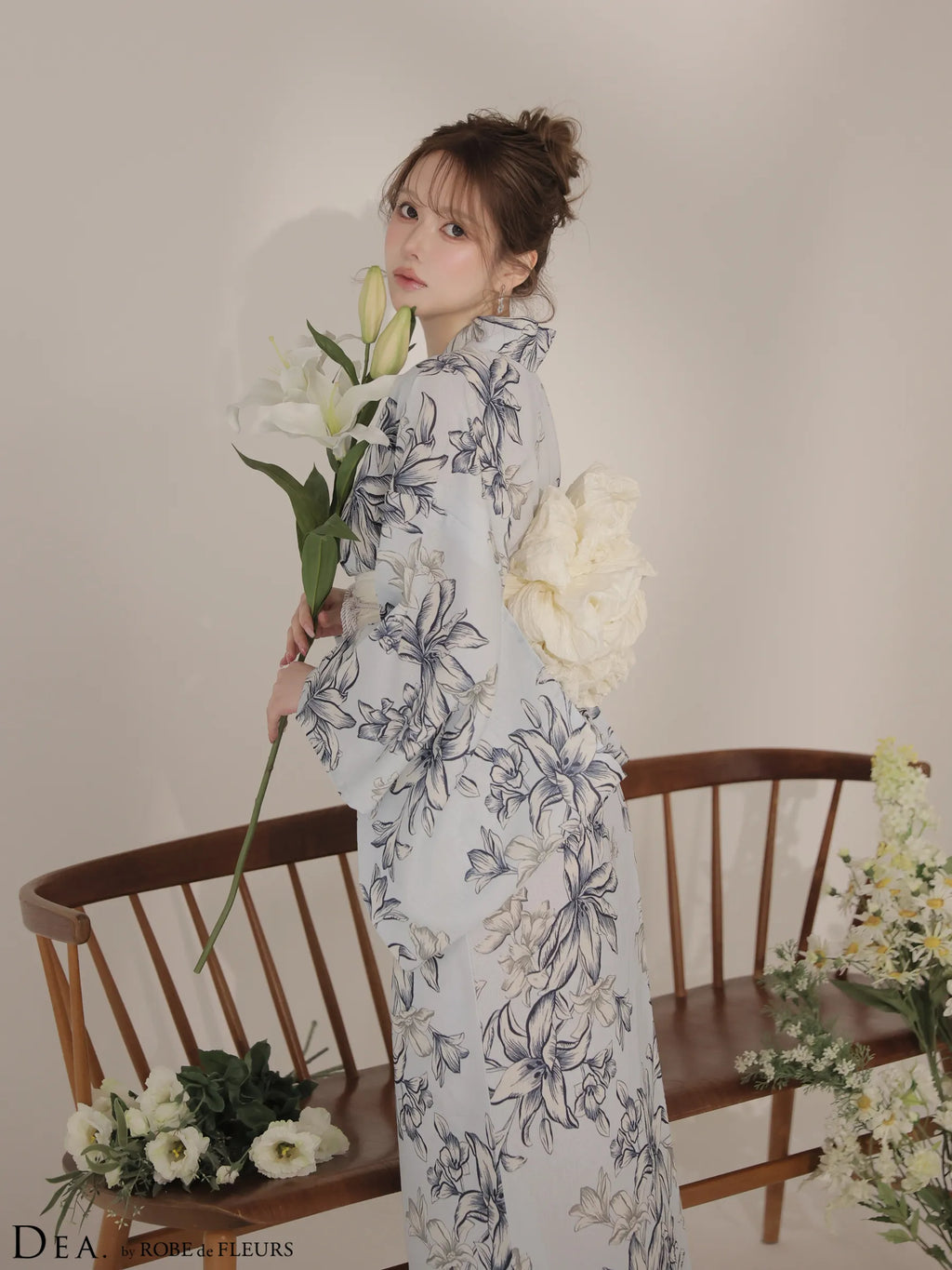 【浴衣】DEA. by ROBE de FLEURS Classical Floral Yukata(DE4237)