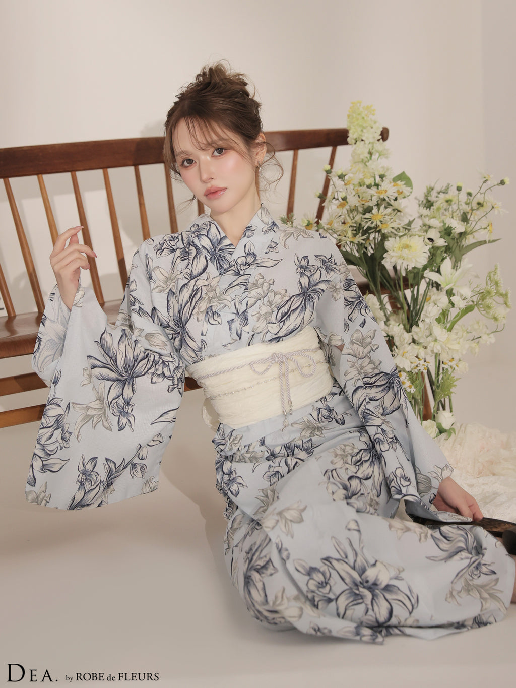 【浴衣】DEA. by ROBE de FLEURS Classical Floral Yukata(DE4237)