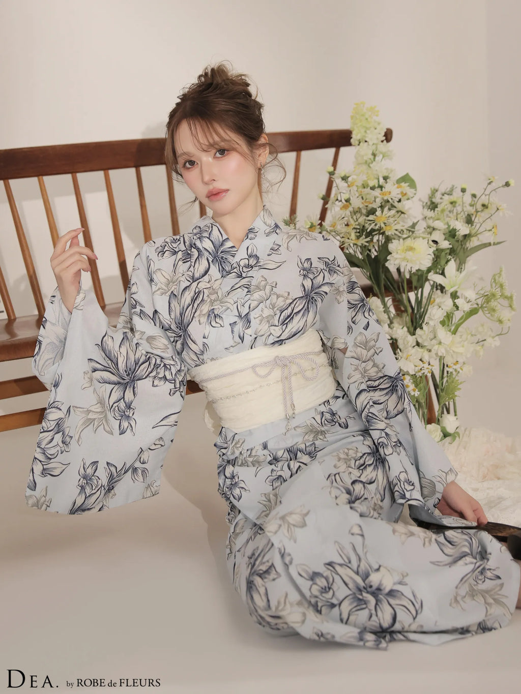 【浴衣】DEA. by ROBE de FLEURS Classical Floral Yukata(DE4237)