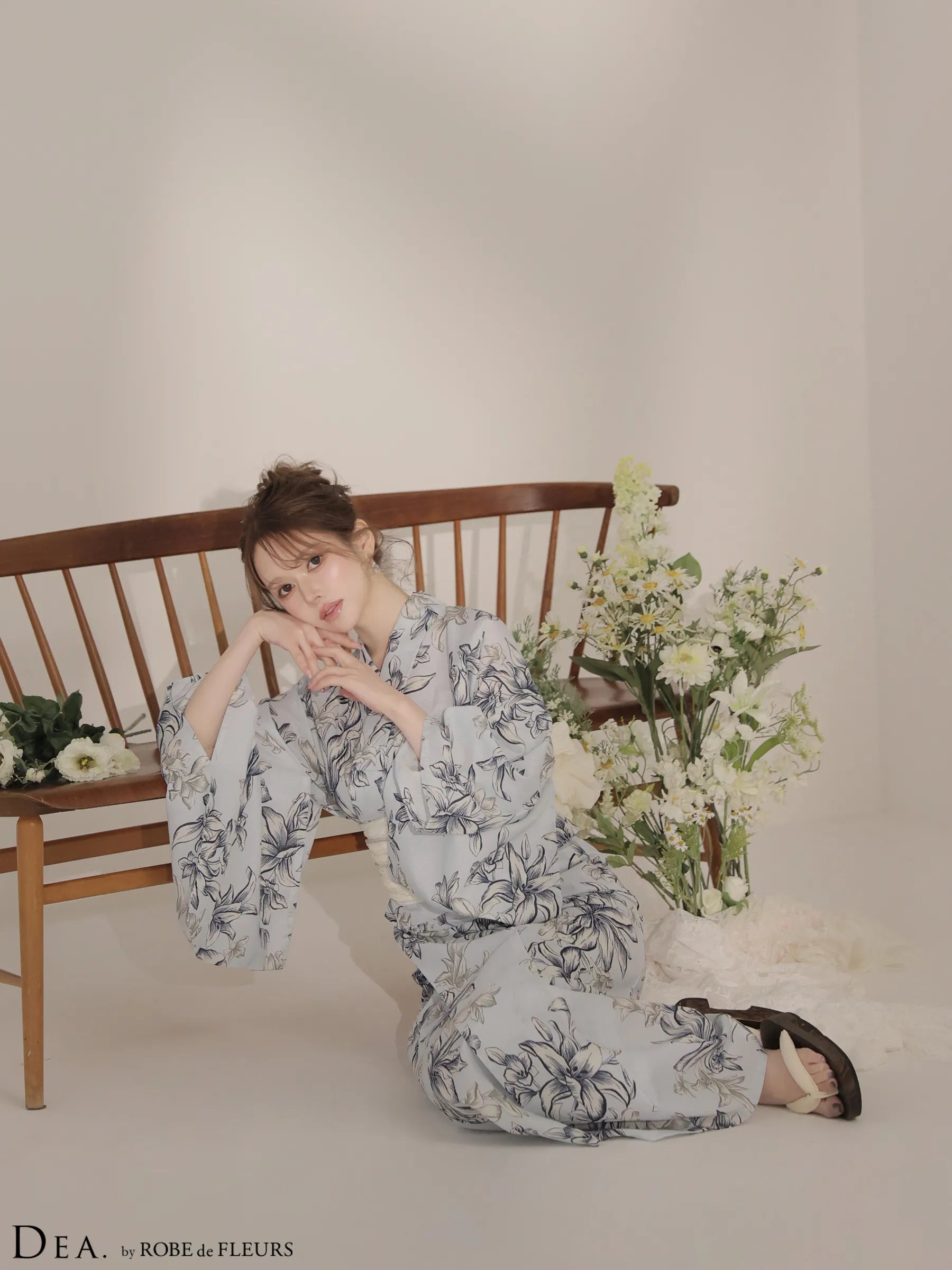【浴衣】DEA. by ROBE de FLEURS Classical Floral Yukata(DE4237)