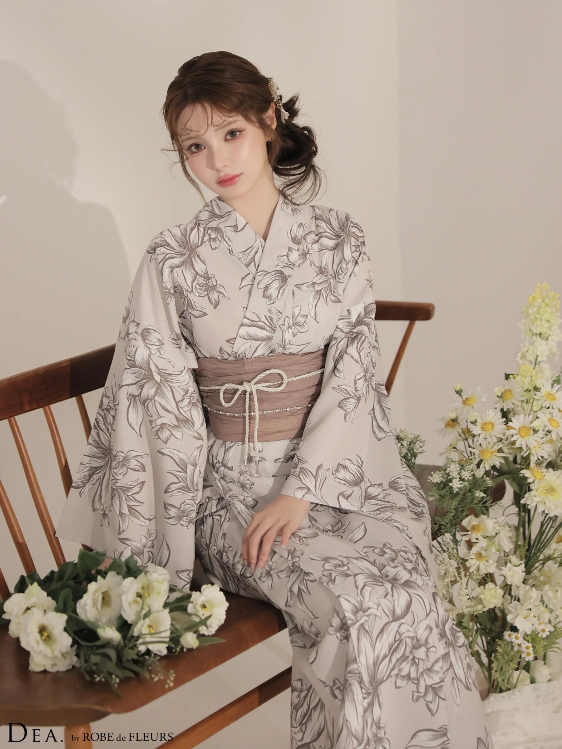 【浴衣】DEA. by ROBE de FLEURS Classical Floral Yukata(DE4237)