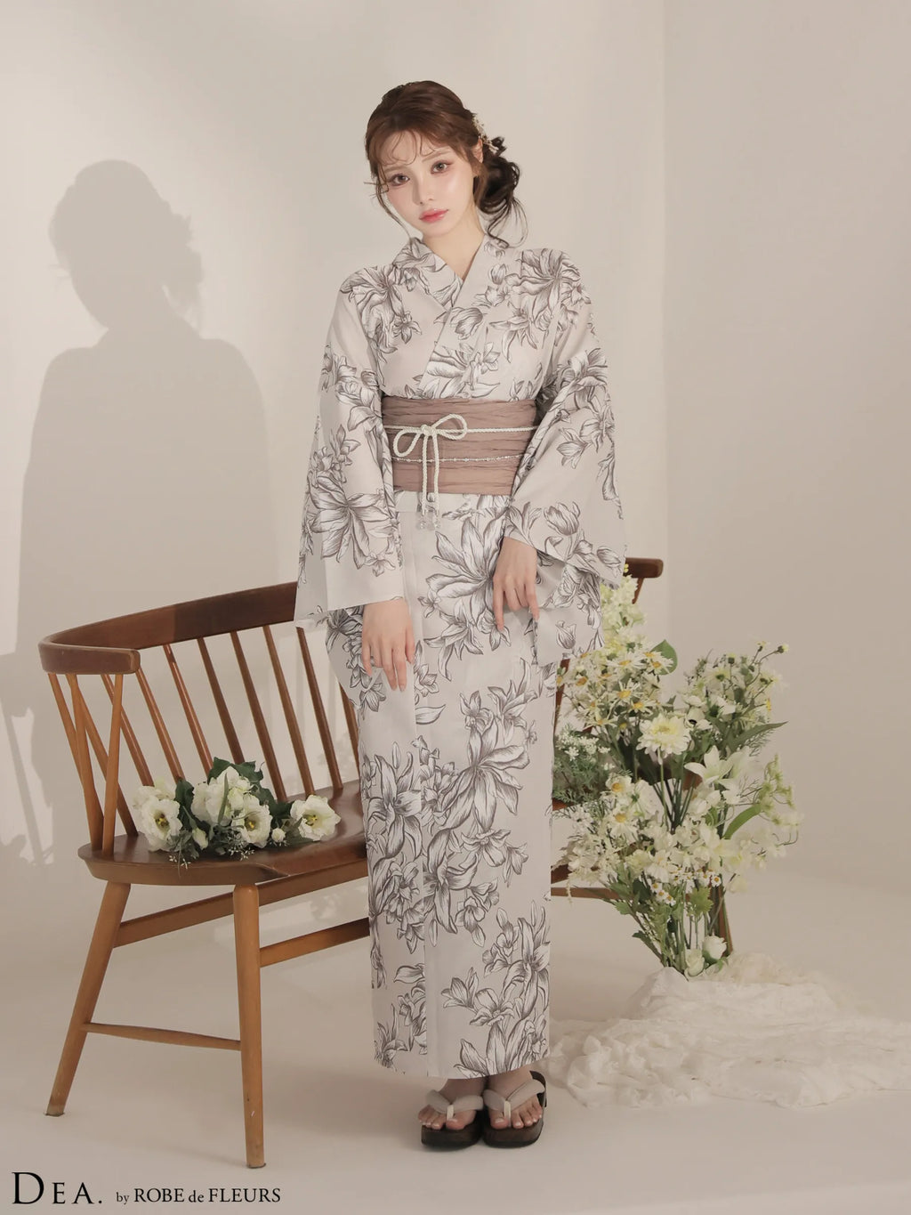 【浴衣】DEA. by ROBE de FLEURS Classical Floral Yukata(DE4237)