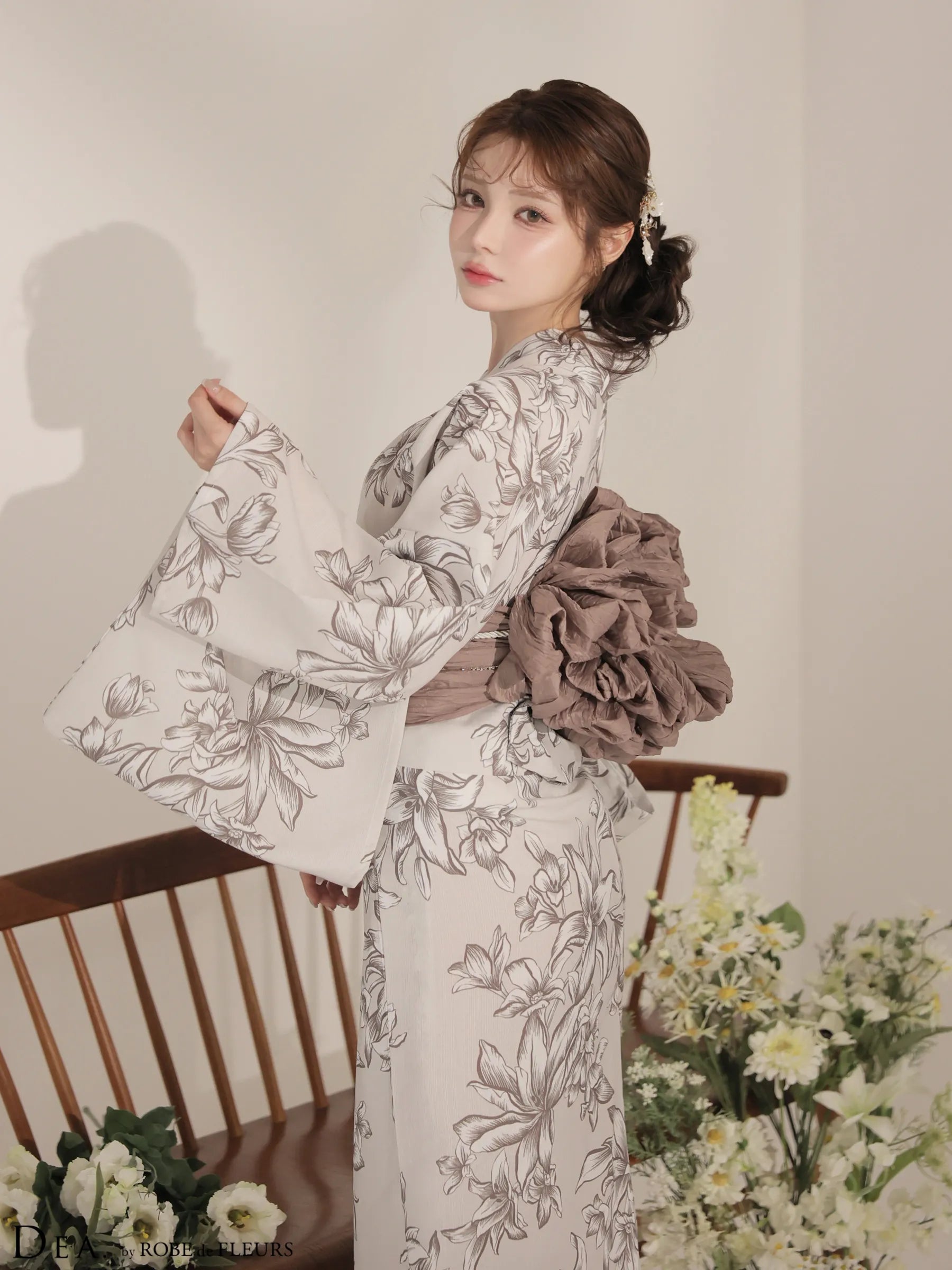 【浴衣】DEA. by ROBE de FLEURS Classical Floral Yukata(DE4237)