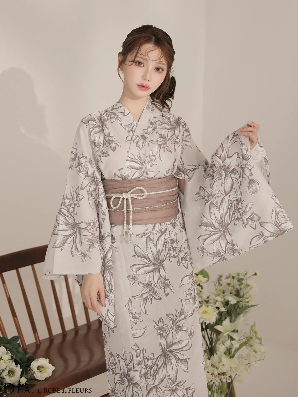 【浴衣】DEA. by ROBE de FLEURS Classical Floral Yukata(DE4237)
