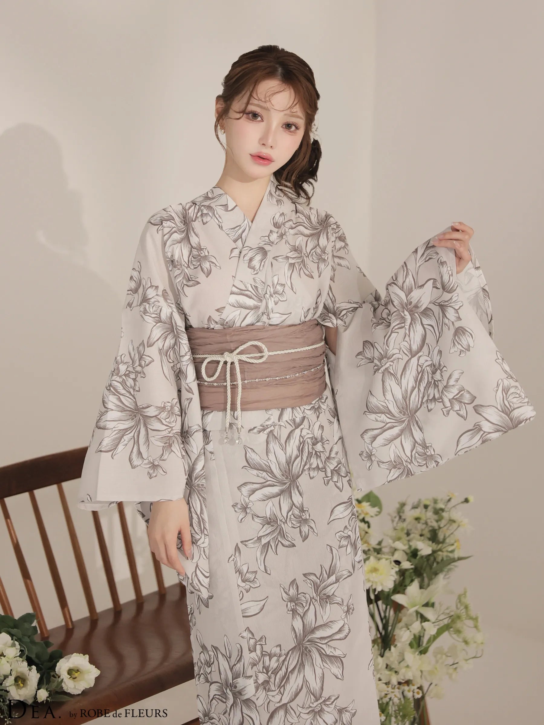 【浴衣】DEA. by ROBE de FLEURS Classical Floral Yukata(DE4237)