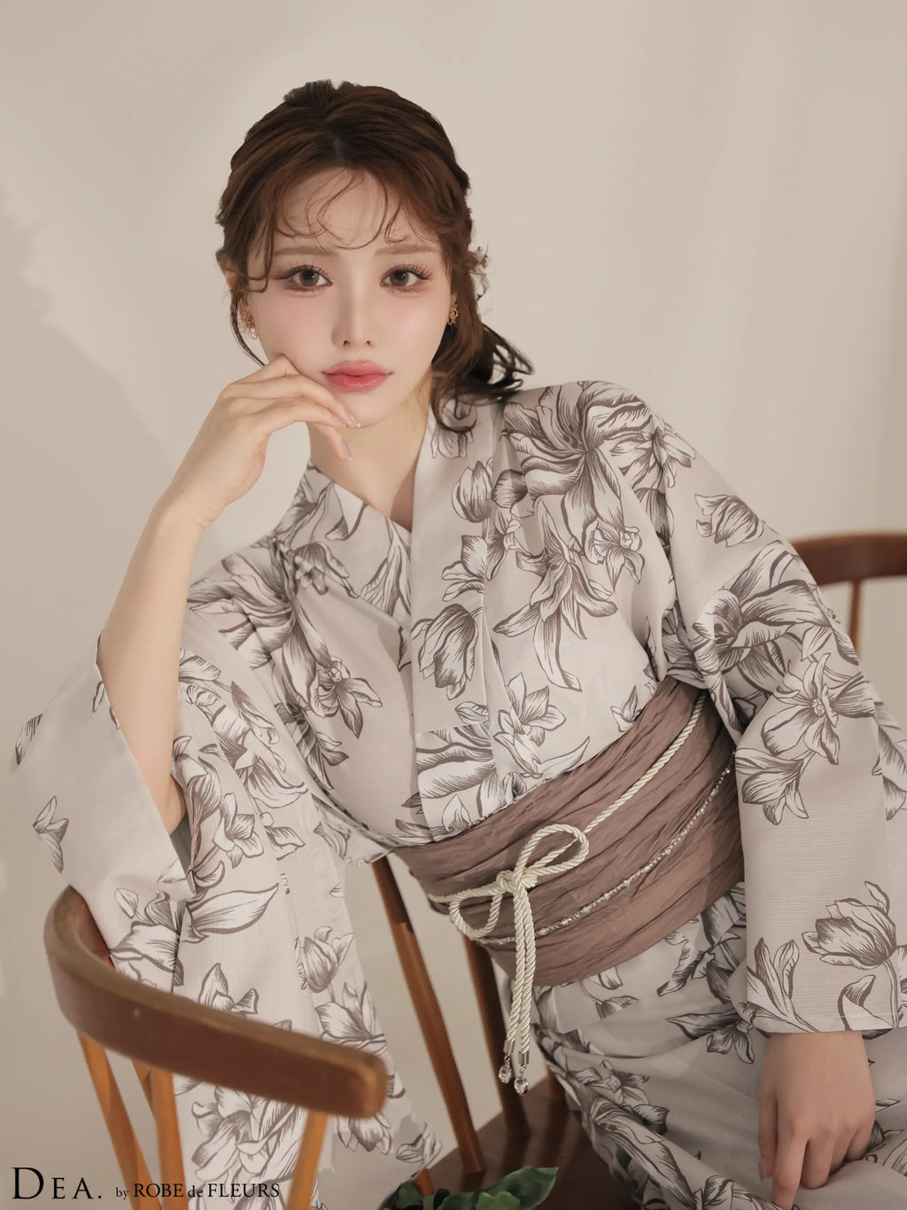 【浴衣】DEA. by ROBE de FLEURS Classical Floral Yukata(DE4237)