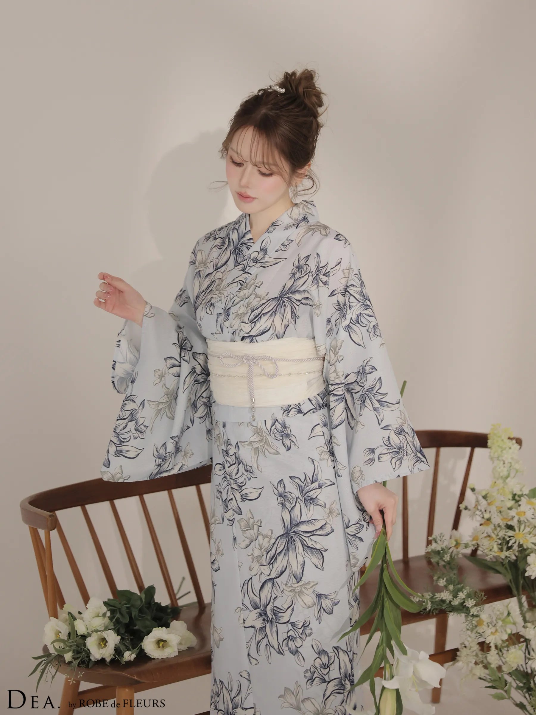 【浴衣】DEA. by ROBE de FLEURS Classical Floral Yukata(DE4237)