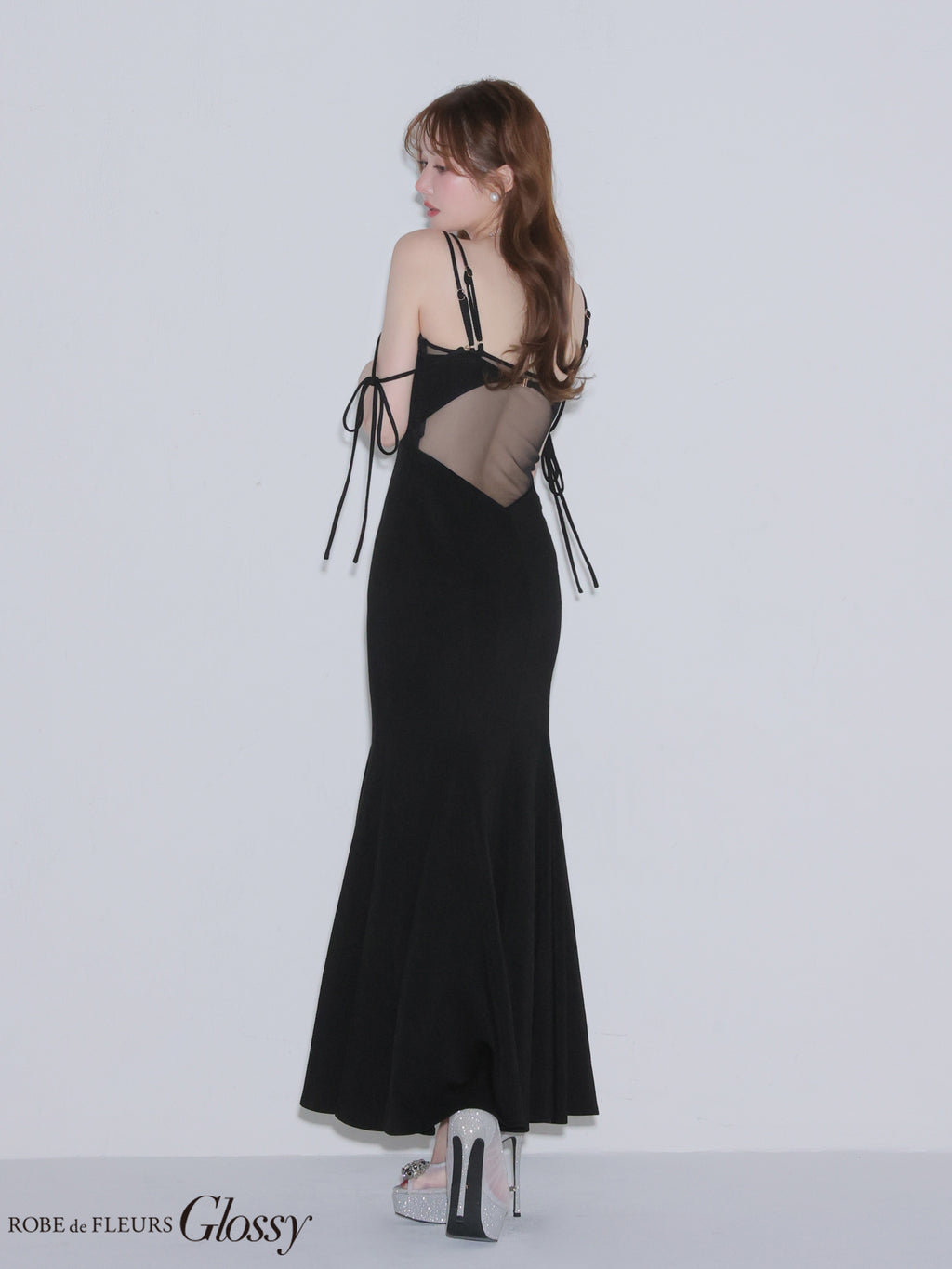 ★予約商品★【7月上旬頃入荷予定】【XS〜Lサイズあり】シアードッキングフロントジップマーメイドロングキャバドレス (GL4341)