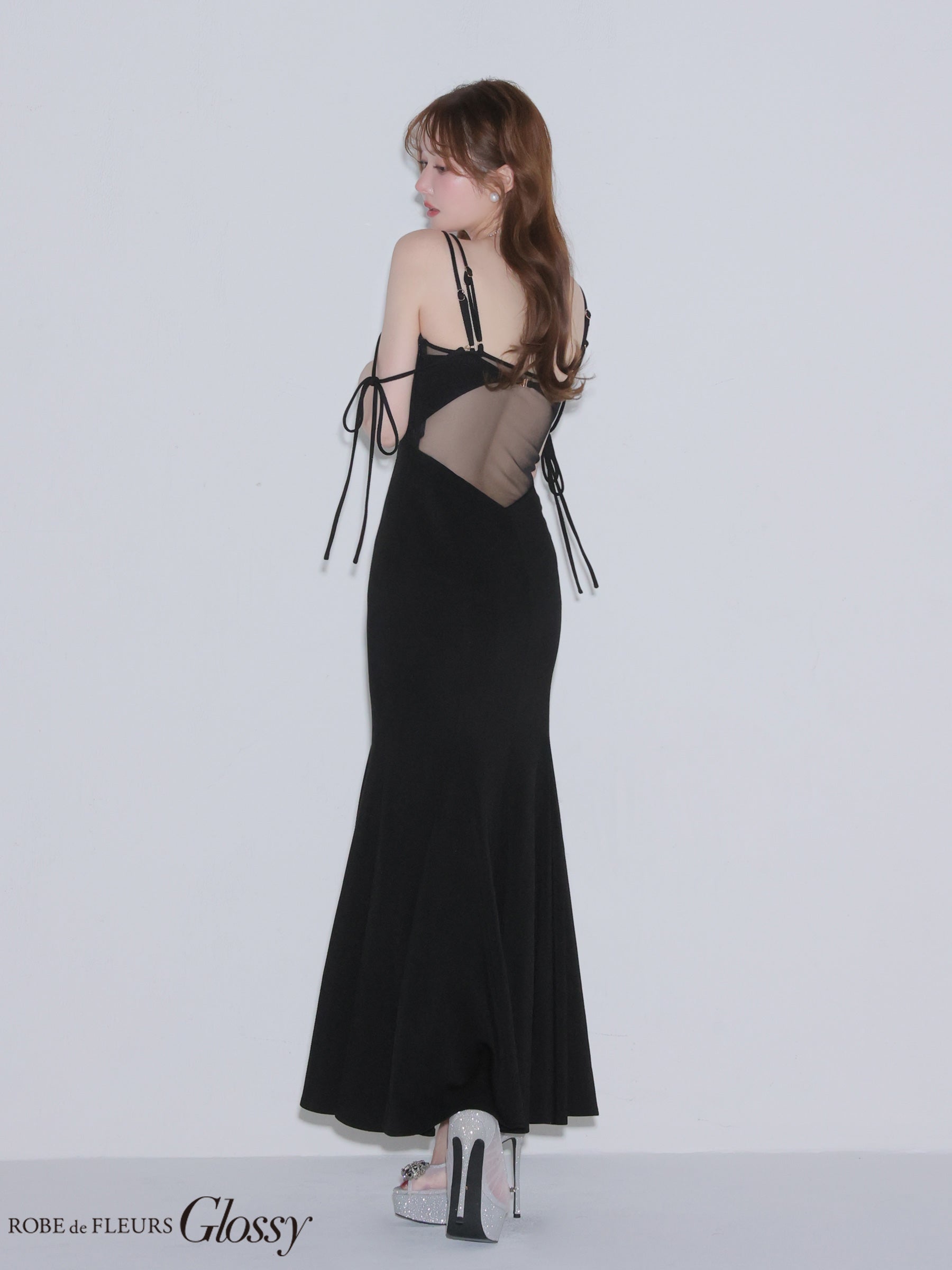 ★予約商品★【7月上旬頃入荷予定】【XS〜Lサイズあり】シアードッキングフロントジップマーメイドロングキャバドレス (GL4341)