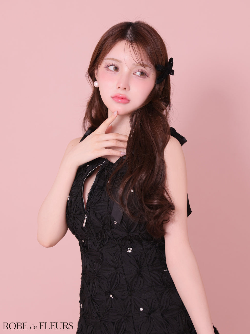 ★予約商品★【8月上旬頃入荷予定】【XS〜Lサイズあり】フラッフィーフラワービジューミニキャバドレス (fm4360)