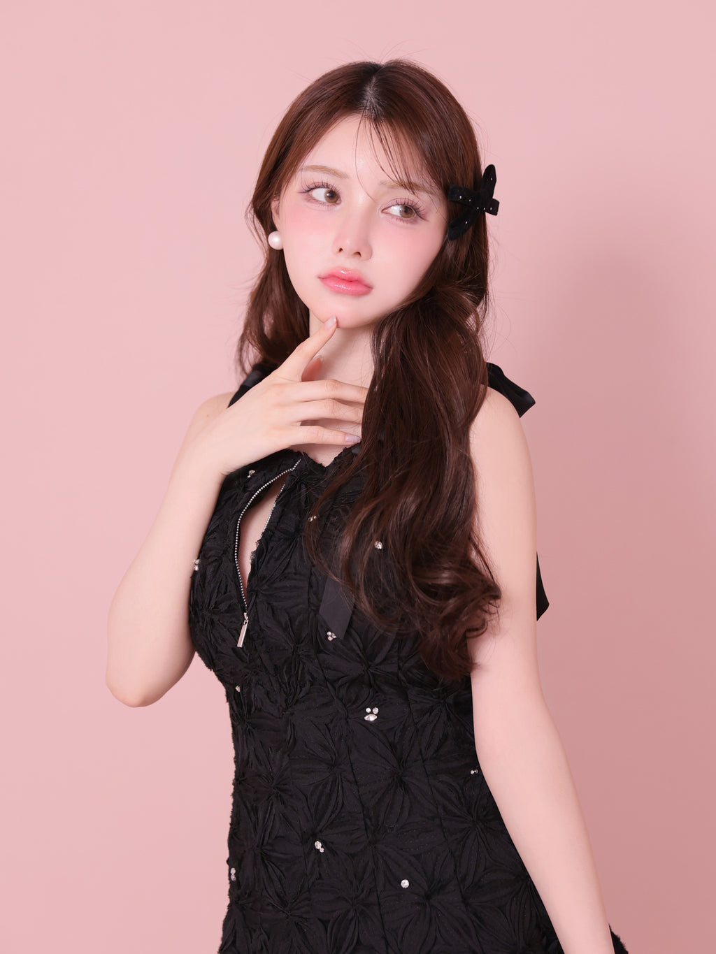 ★予約商品★【8月上旬頃入荷予定】【XS〜Lサイズあり】フラッフィーフラワービジューミニキャバドレス (fm4360)