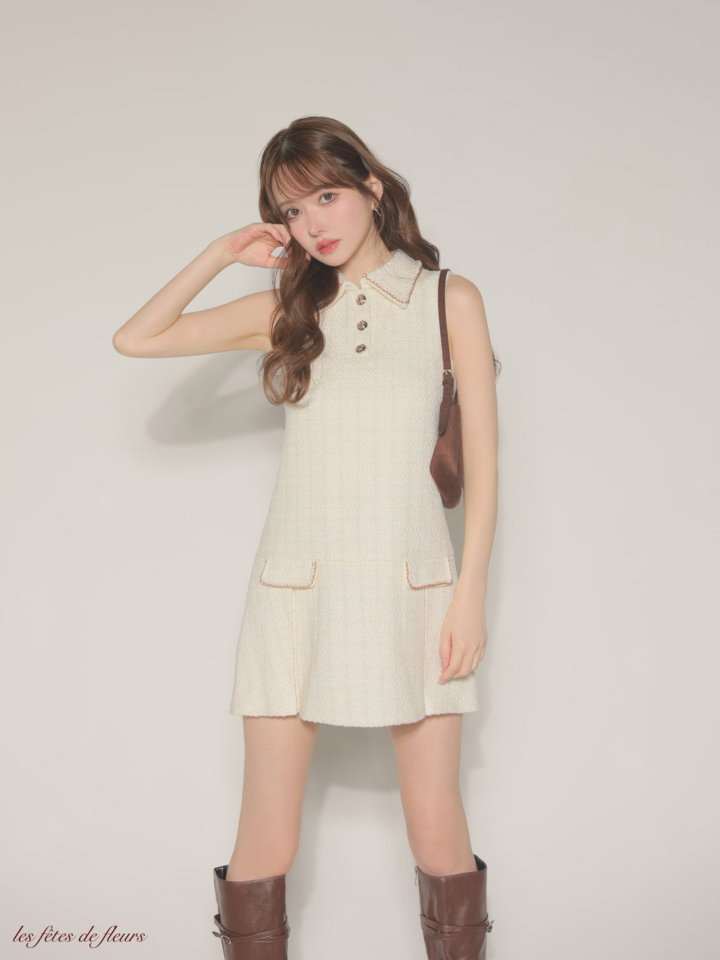 【XSサイズあり】classic tweed mini dress(LF4634)