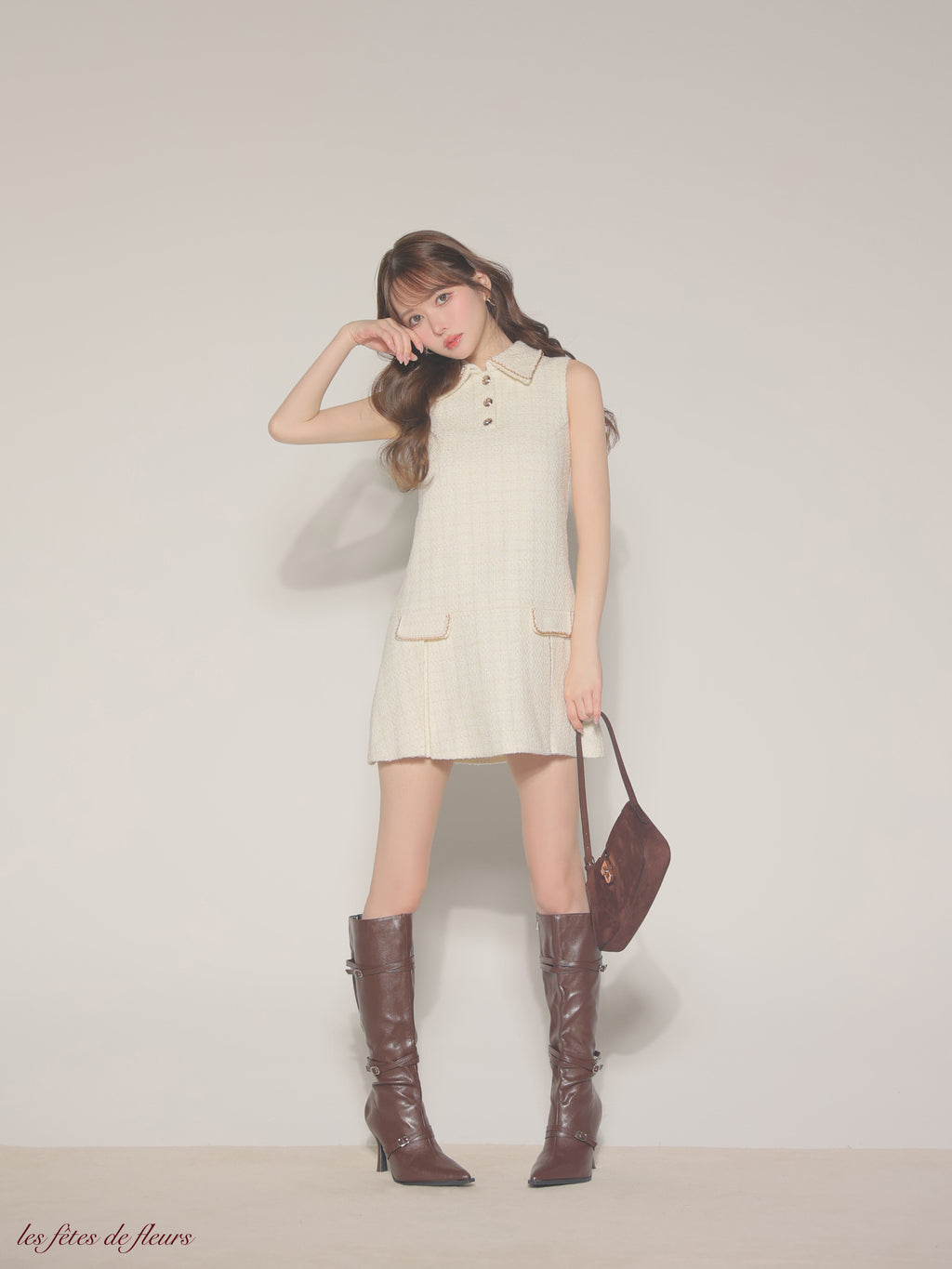【XSサイズあり】classic tweed mini dress(LF4634)