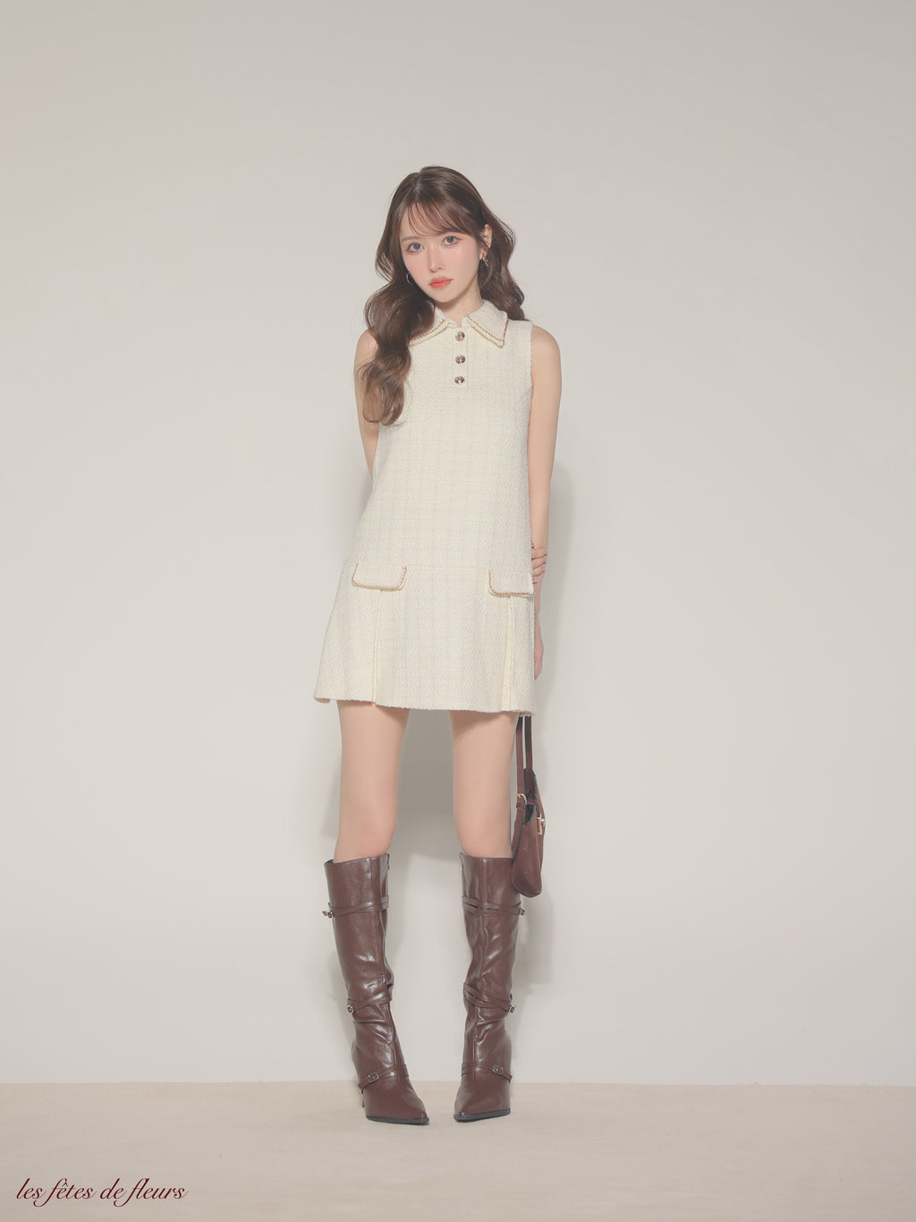 【XSサイズあり】classic tweed mini dress(LF4634)
