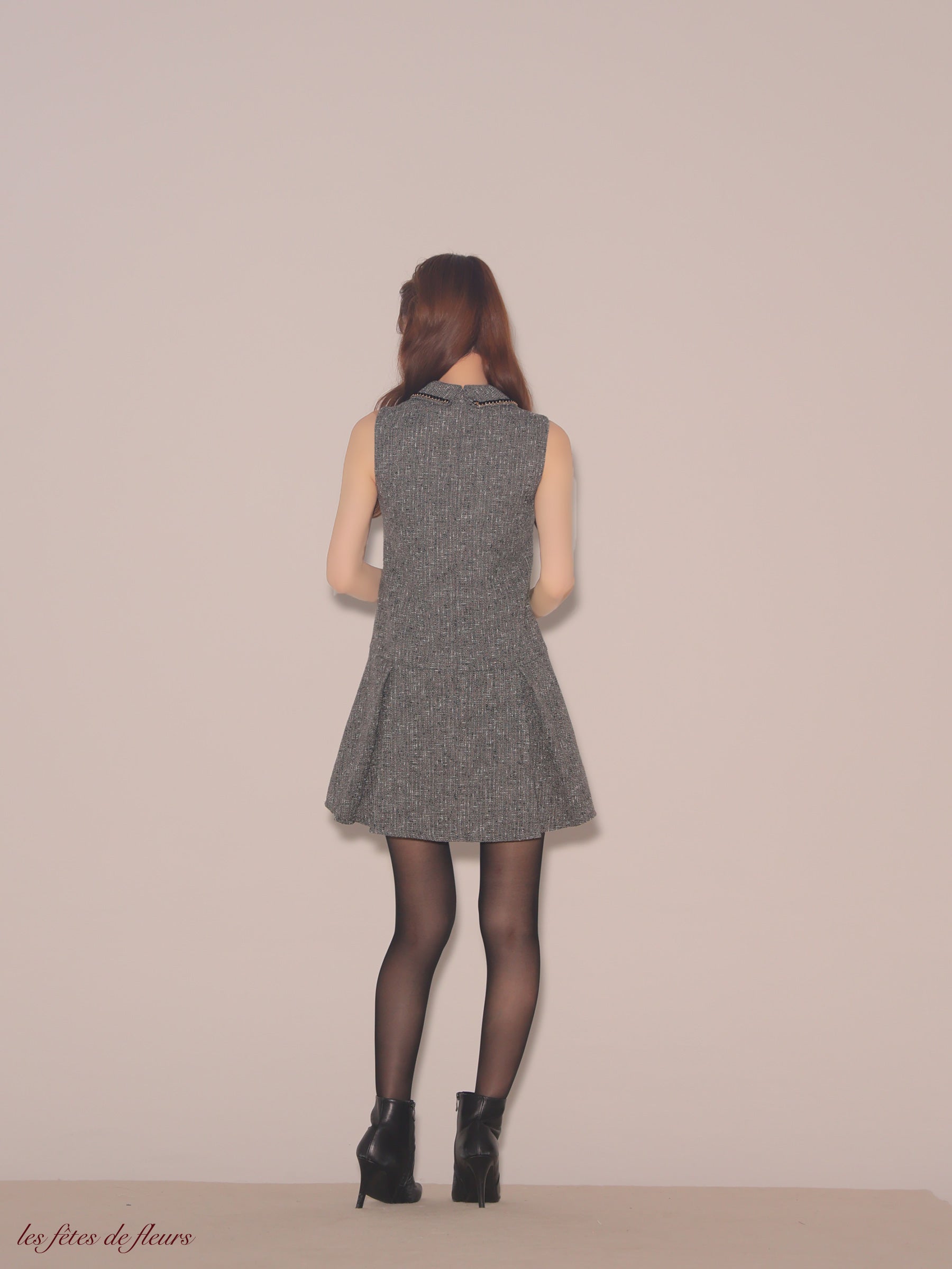 【XSサイズあり】classic tweed mini dress(LF4634)