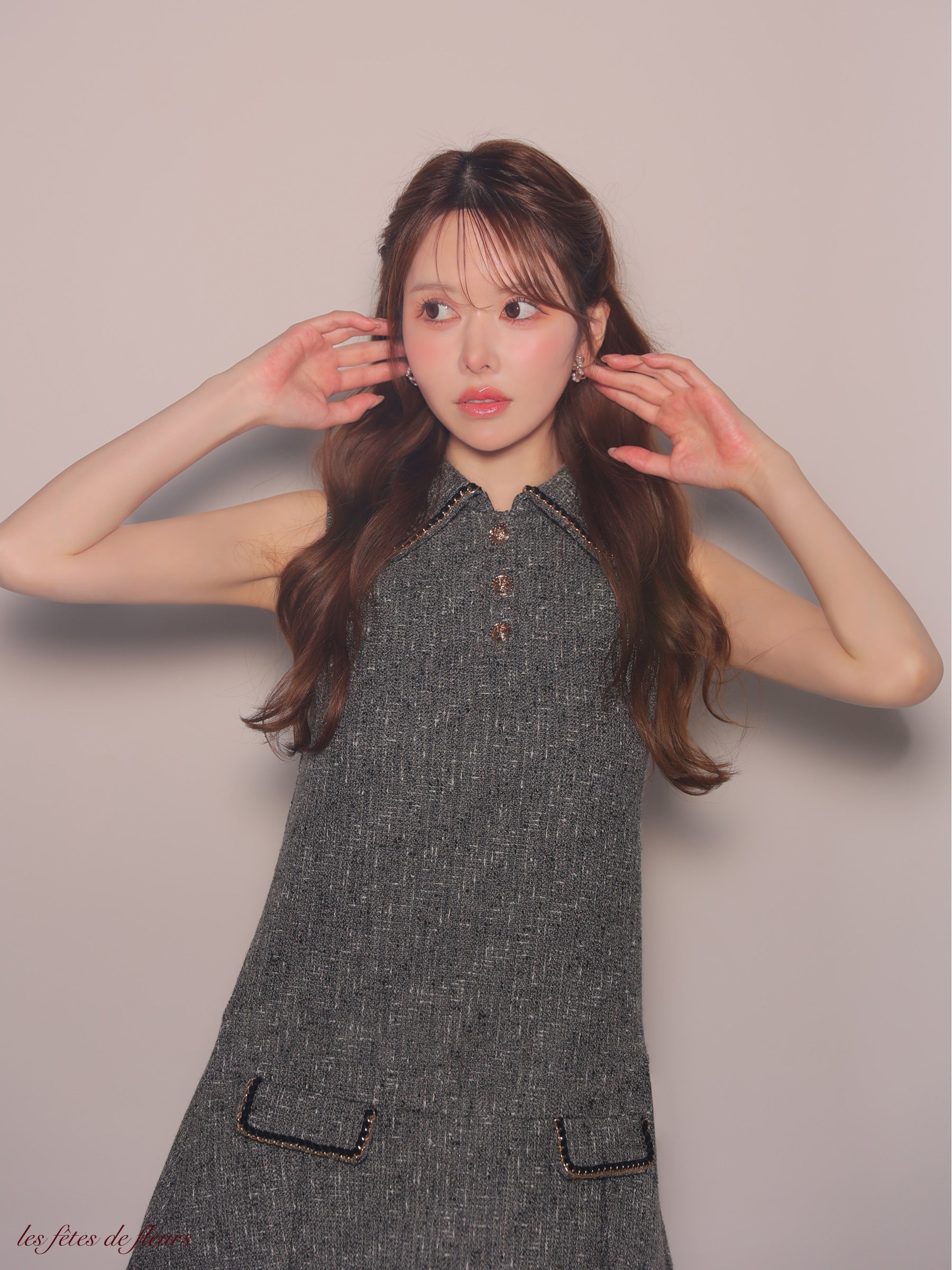 【XSサイズあり】classic tweed mini dress(LF4634)