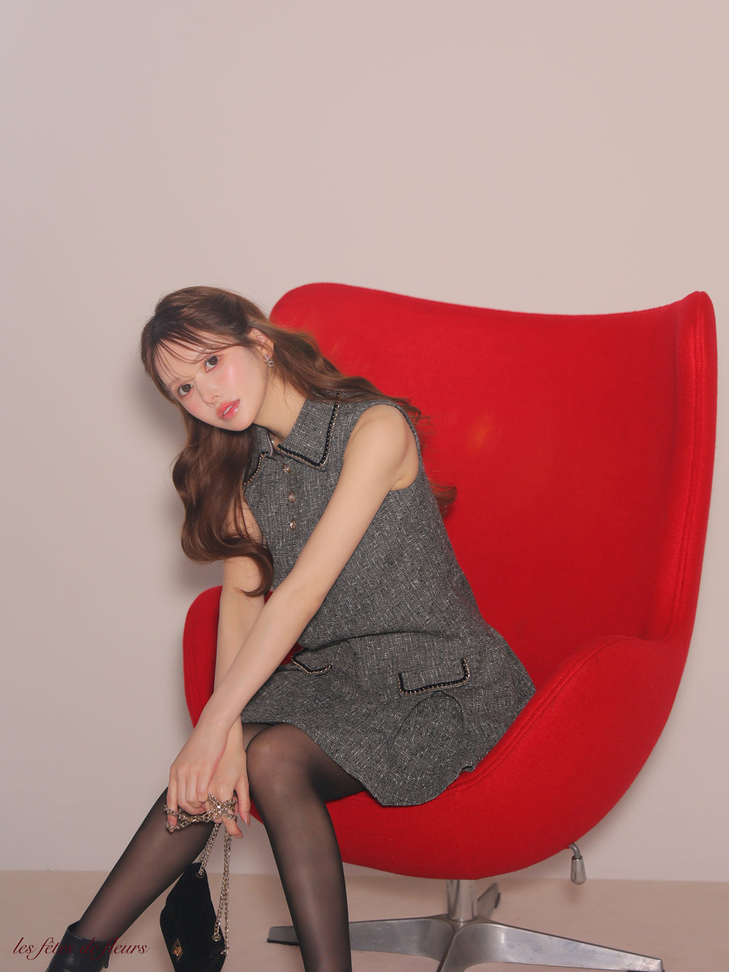 【XSサイズあり】classic tweed mini dress(LF4634)
