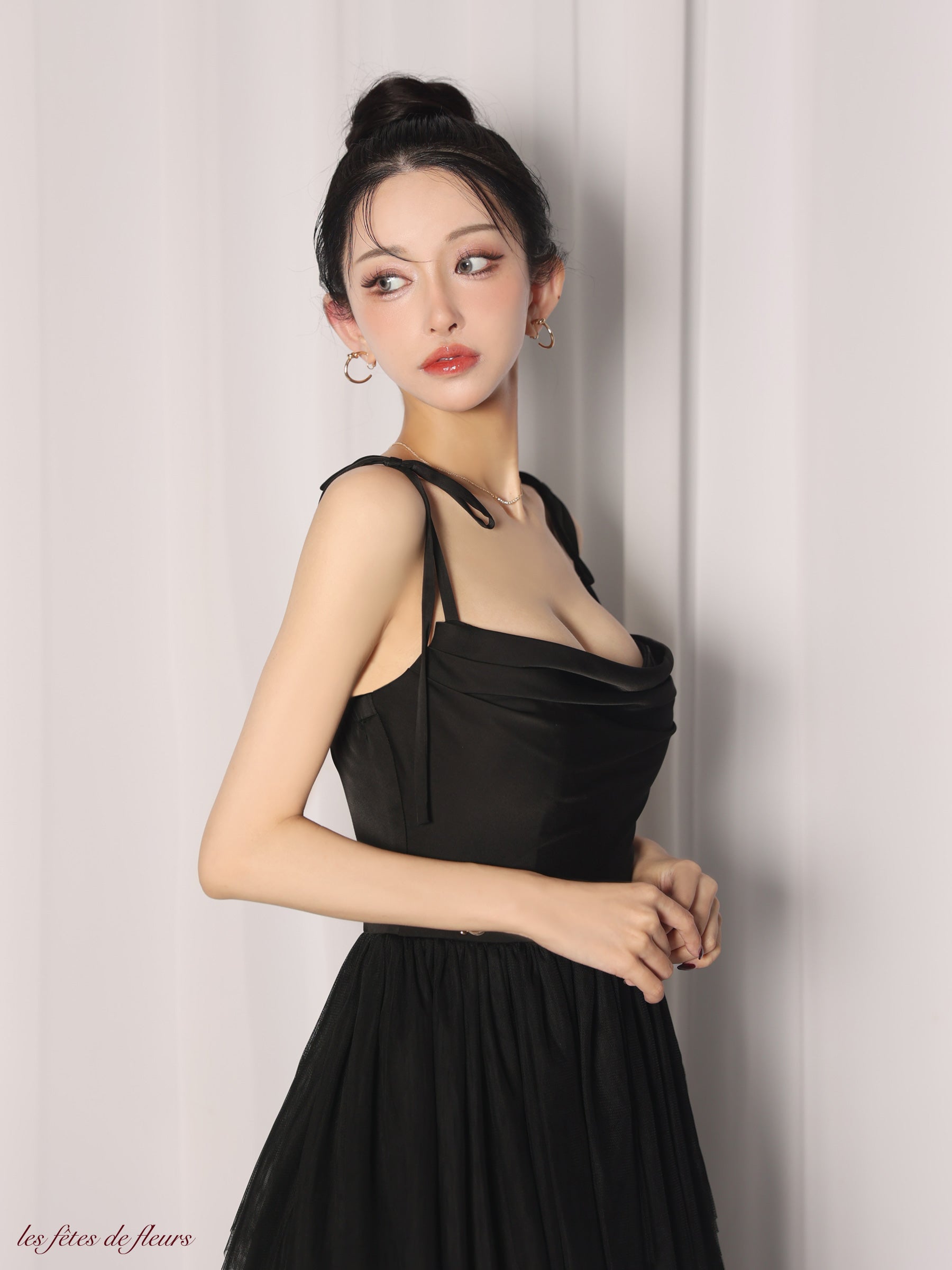 【Lサイズあり】luxe tulle long dress(LF4636)