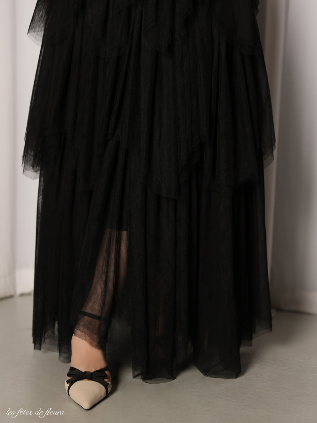 【Lサイズあり】luxe tulle long dress(LF4636)