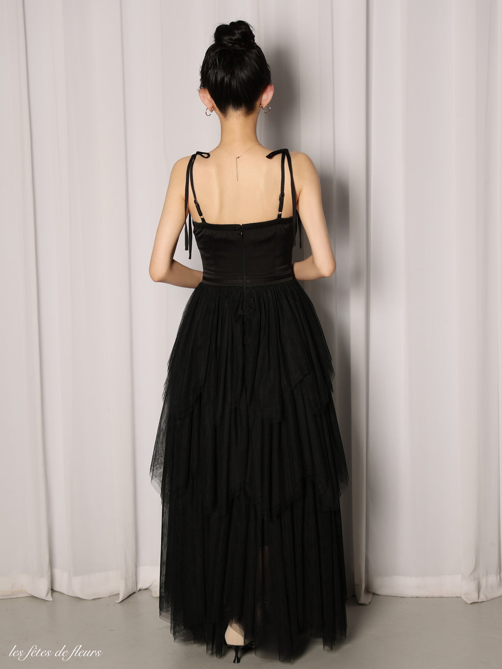 【Lサイズあり】luxe tulle long dress(LF4636)